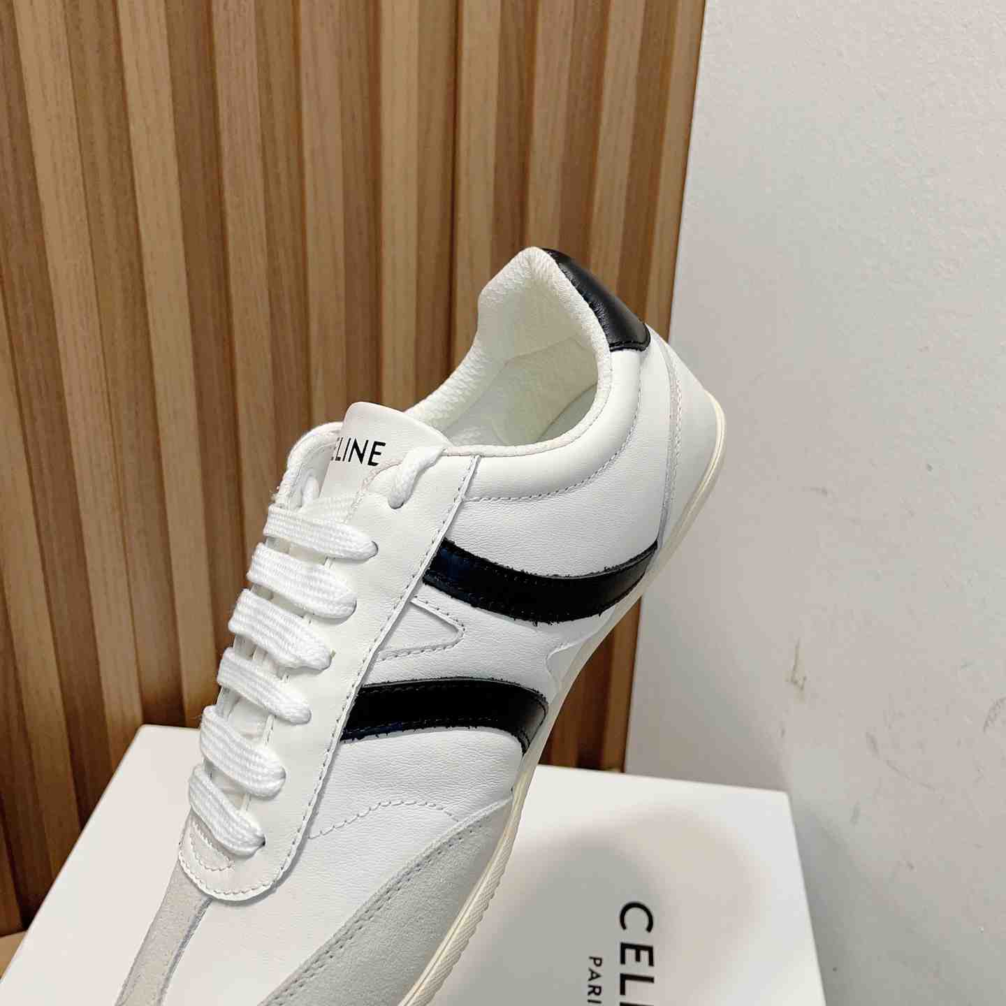 Celine Jogger Low Lace-up Sneaker In Calfskin & Suede Calfskin - DesignerGu