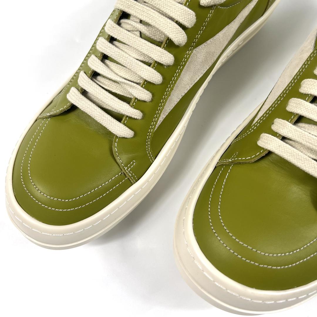 Rick Owens Lido Vintage Leather Sneakers - DesignerGu