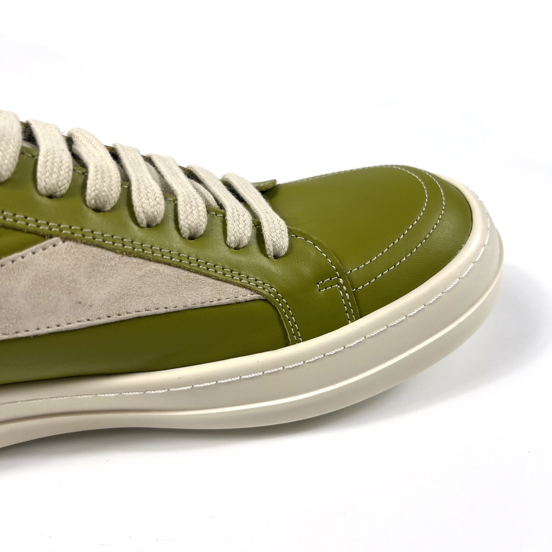 Rick Owens Lido Vintage Leather Sneakers - DesignerGu
