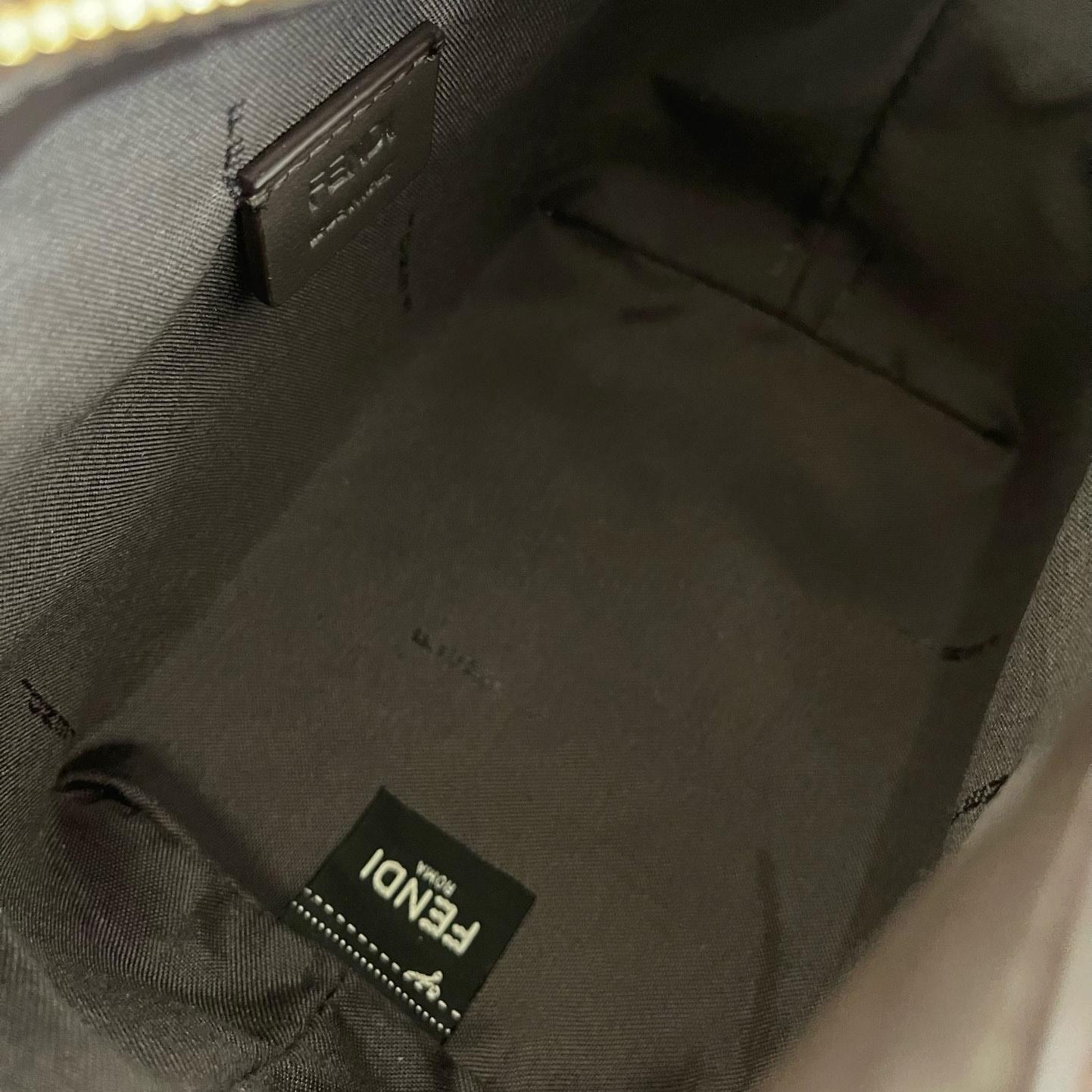 Fendi Mini Roll Brown FF Jacquard Mini Bag - DesignerGu