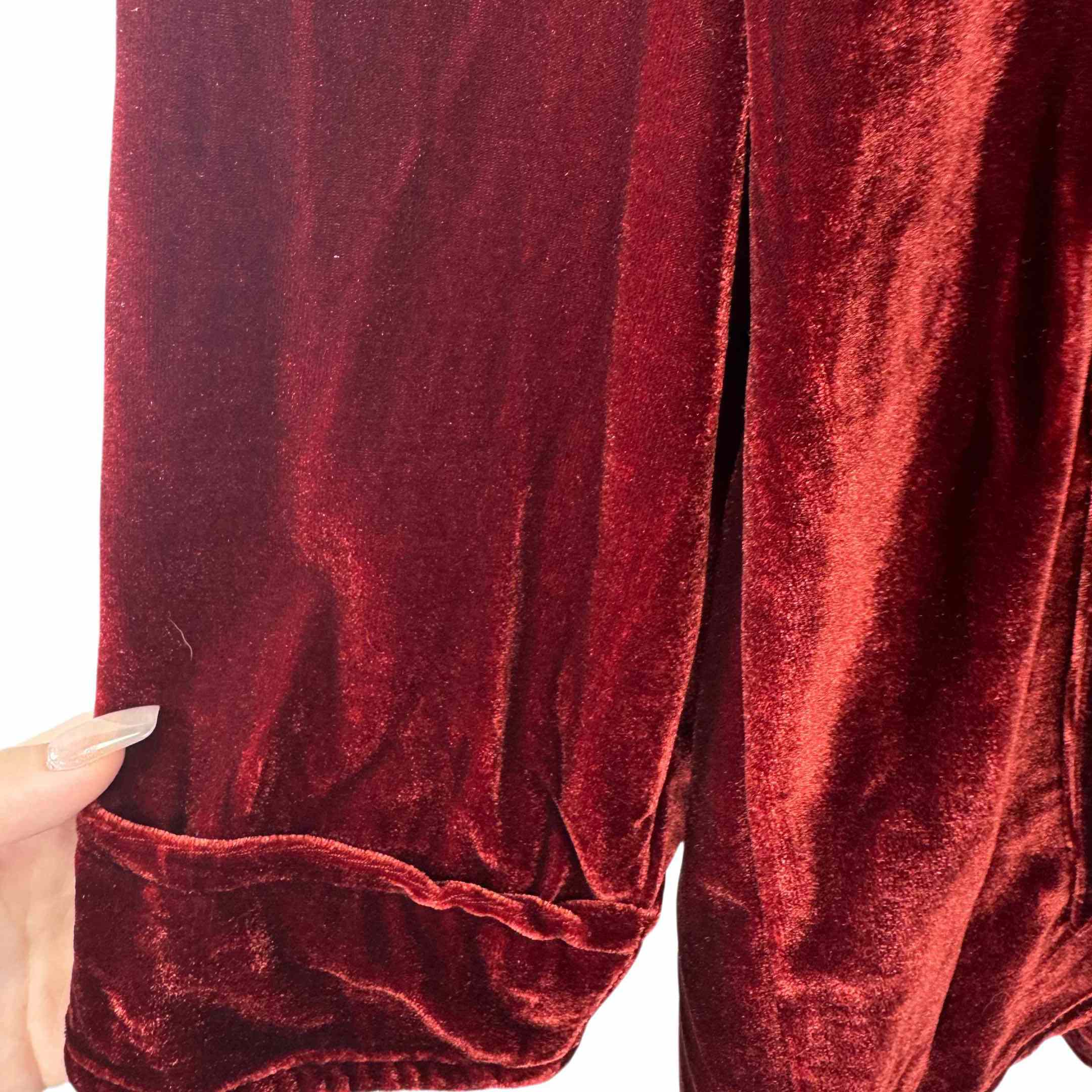 Enfants Riches Deprimes Red Velvet Shirt Coat - DesignerGu