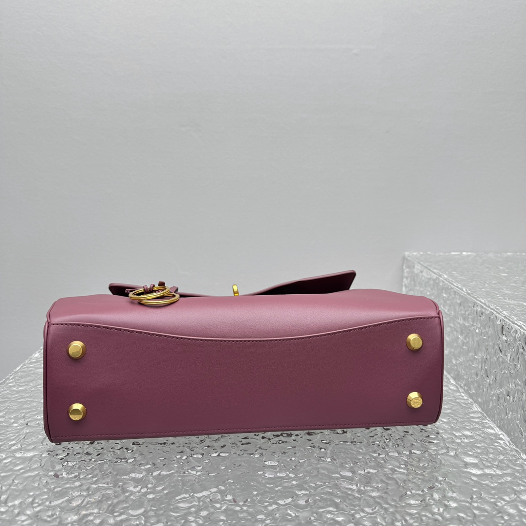 Balenciaga Rodeo Medium Handbag In Burgundy - DesignerGu