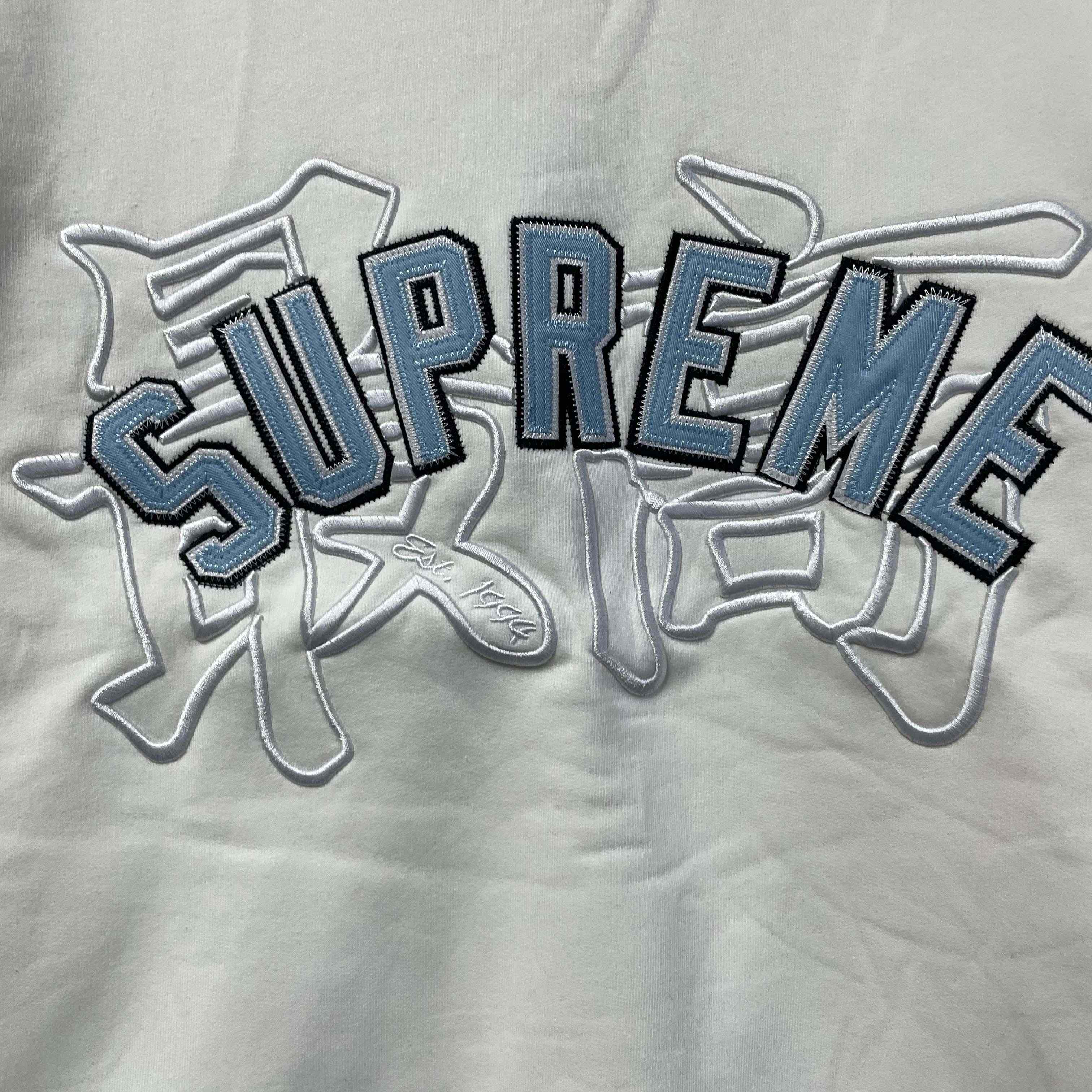 Supreme Kanji Logo Crewneck 'White' - DesignerGu