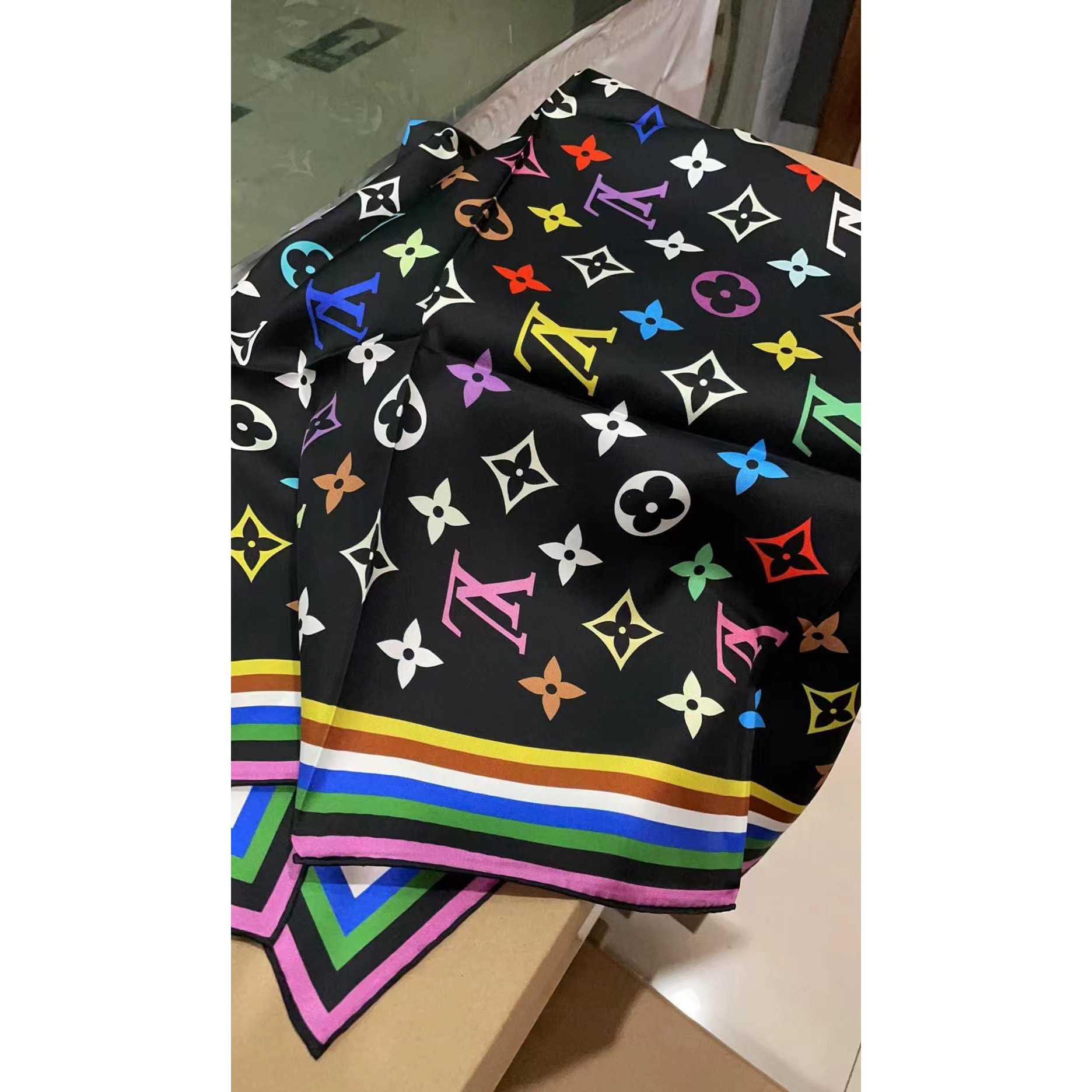 Louis Vuitton LV x TM Monogram Multicolor Square 90  M96095  M94967 - DesignerGu