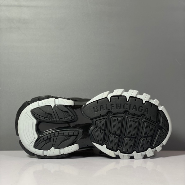 Balenciaga Track Sneaker In Black And Silver Mesh And Nylon - DesignerGu