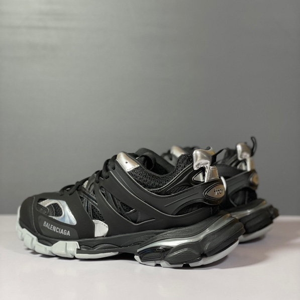 Balenciaga Track Sneaker In Black And Silver Mesh And Nylon - DesignerGu
