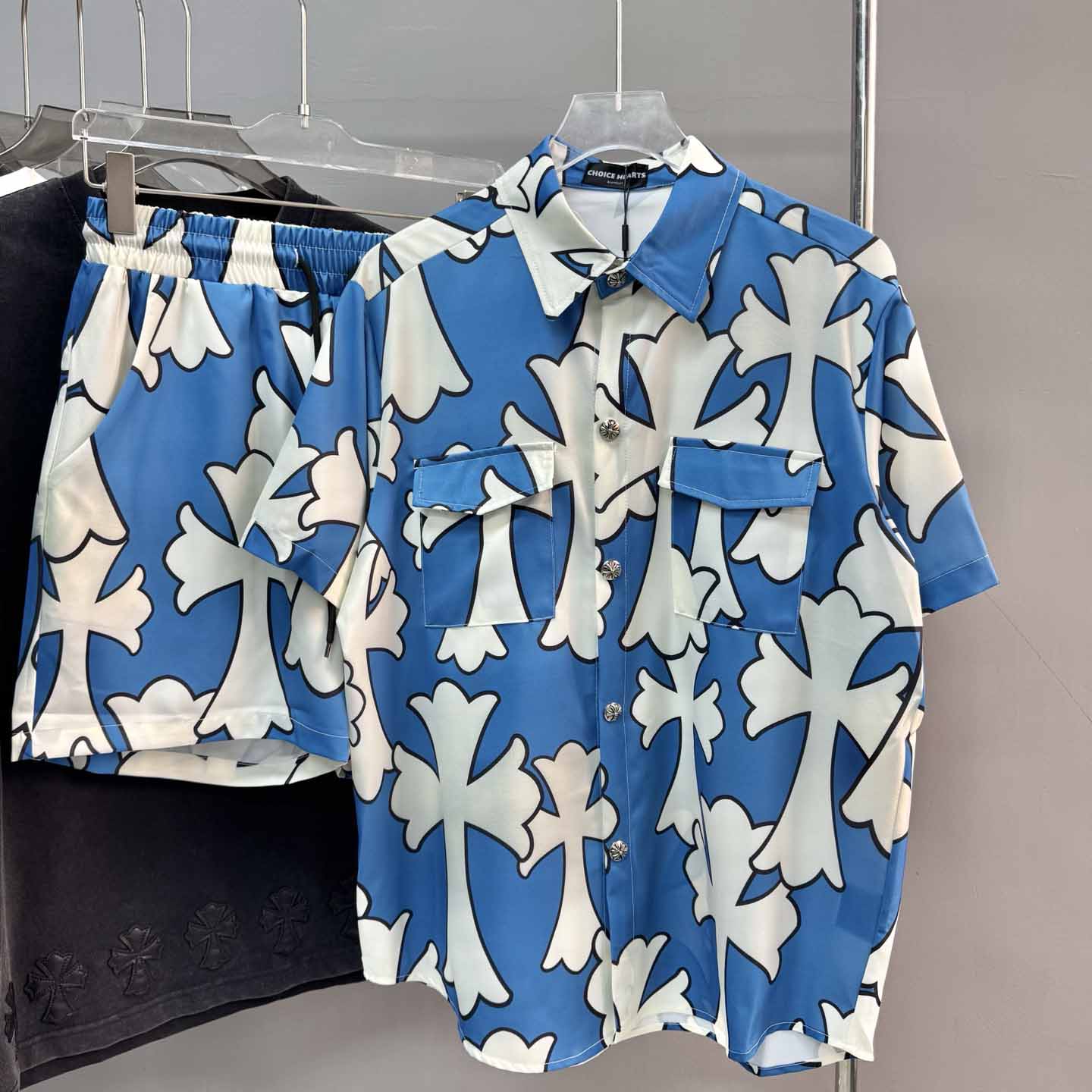 Chrome Heart Shirt & Shorts - DesignerGu