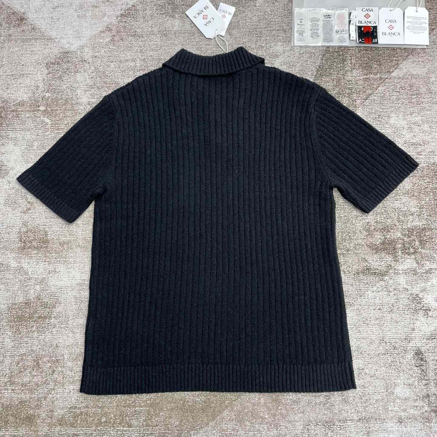 Casablanca Boucle Knit Polo Shirt   D0085 - DesignerGu