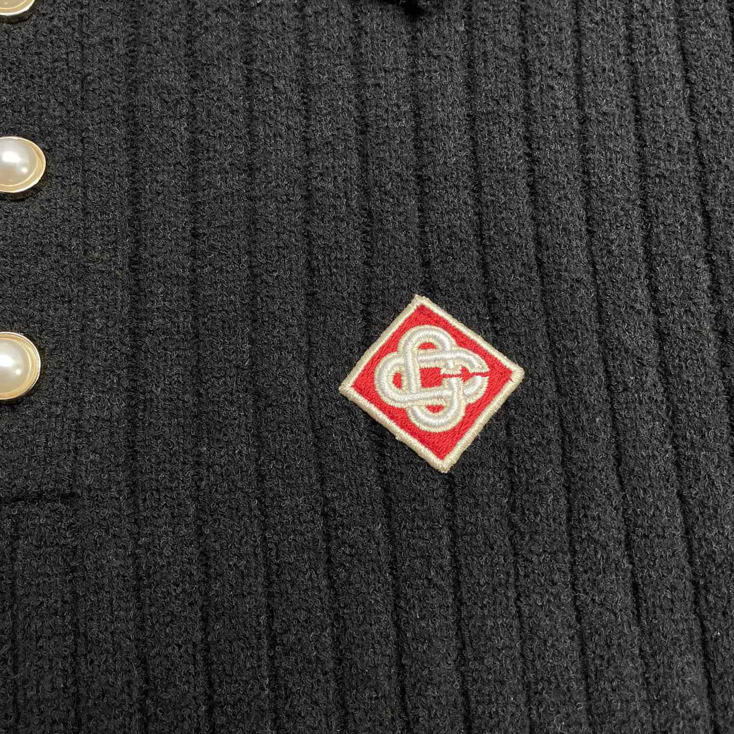 Casablanca Boucle Knit Polo Shirt   D0085 - DesignerGu