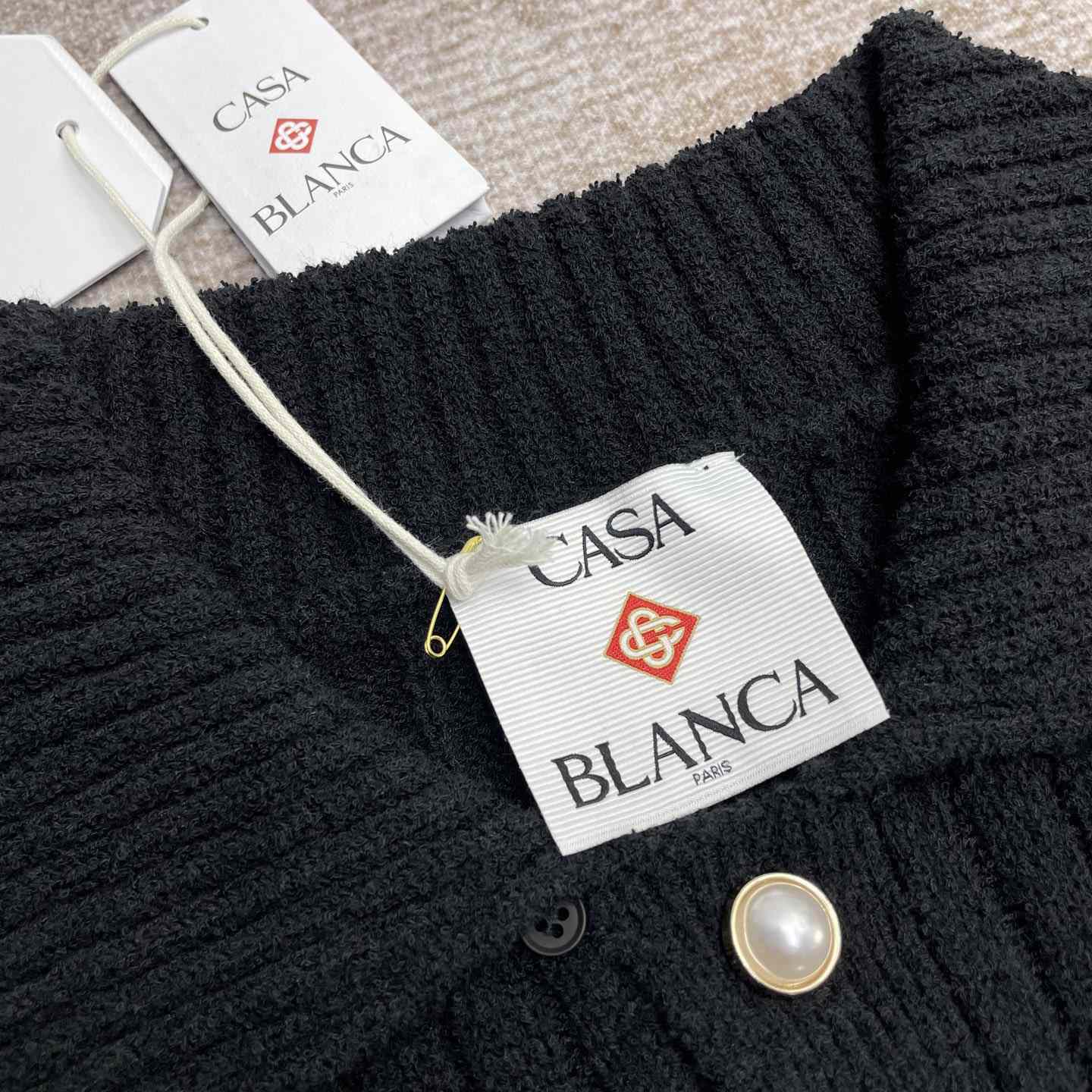 Casablanca Boucle Knit Polo Shirt   D0085 - DesignerGu