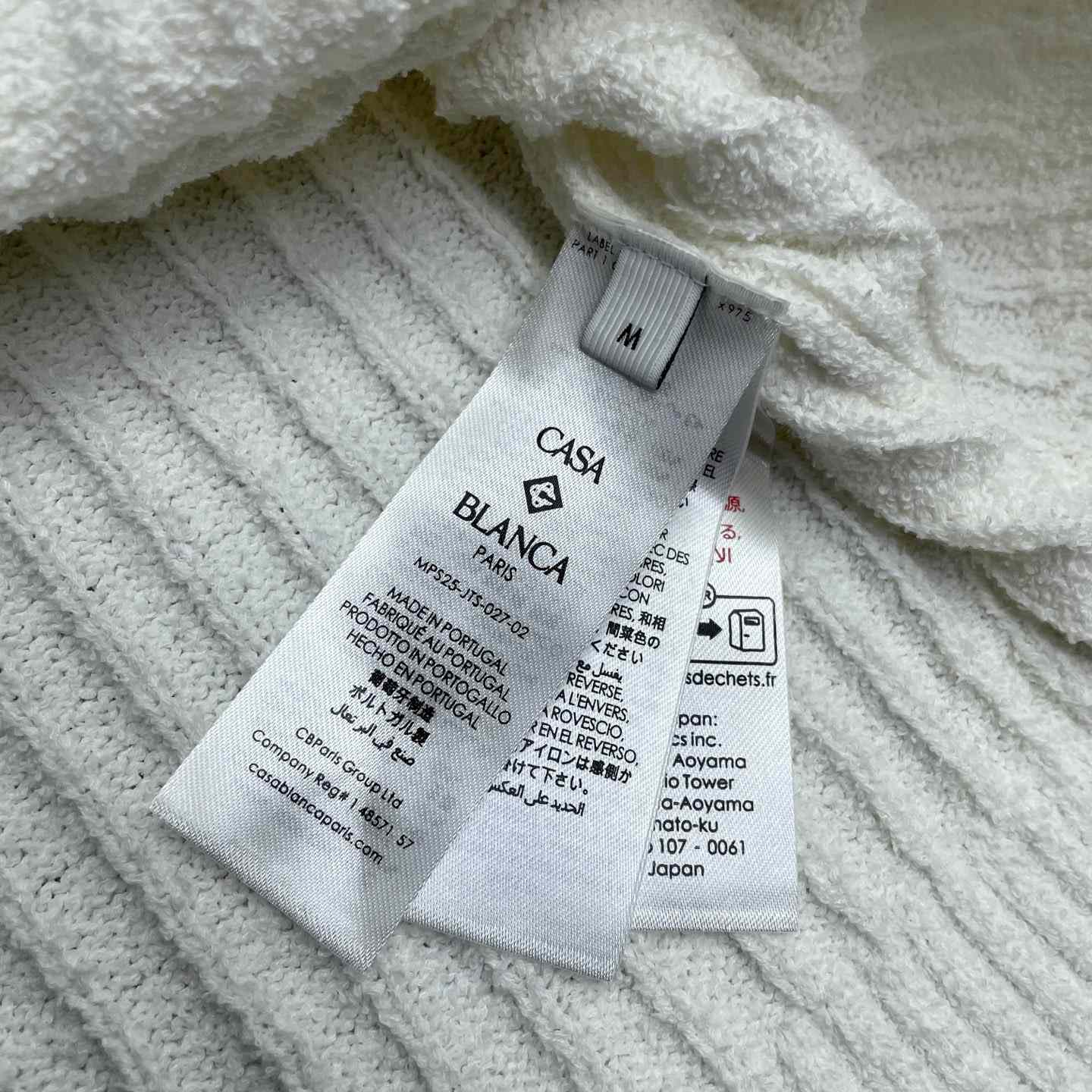 Casablanca Boucle Knit Polo Shirt   D0084 - DesignerGu