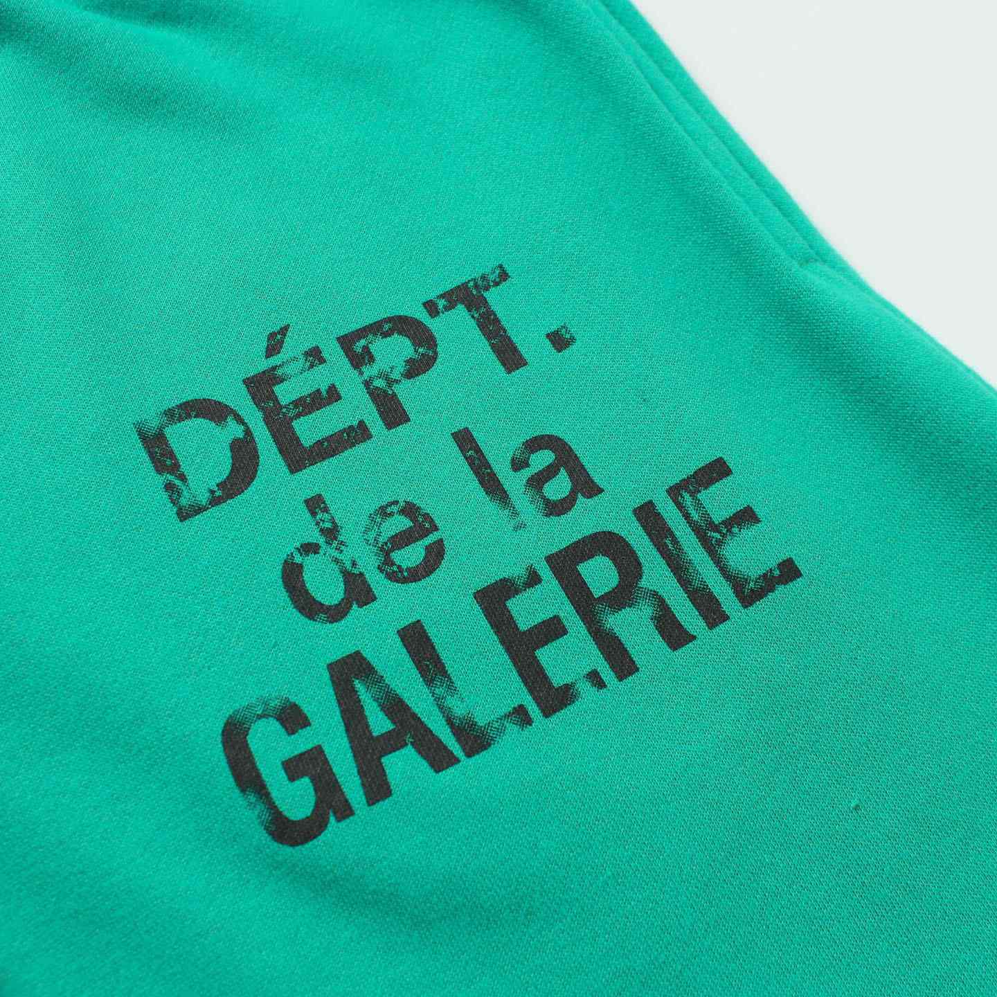 Gallery Dept. Flared Denim-Panelled Logo-Print Cotton-Jersey Sweatpants - DesignerGu