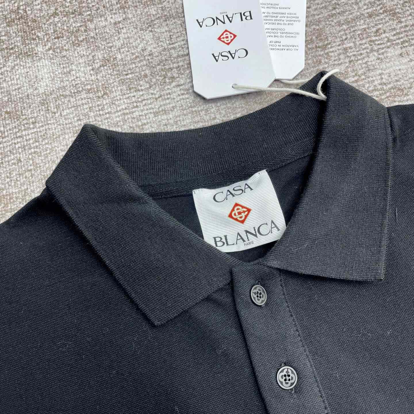 Casablanca Logo Piqué Polo Shirt   c999 - DesignerGu