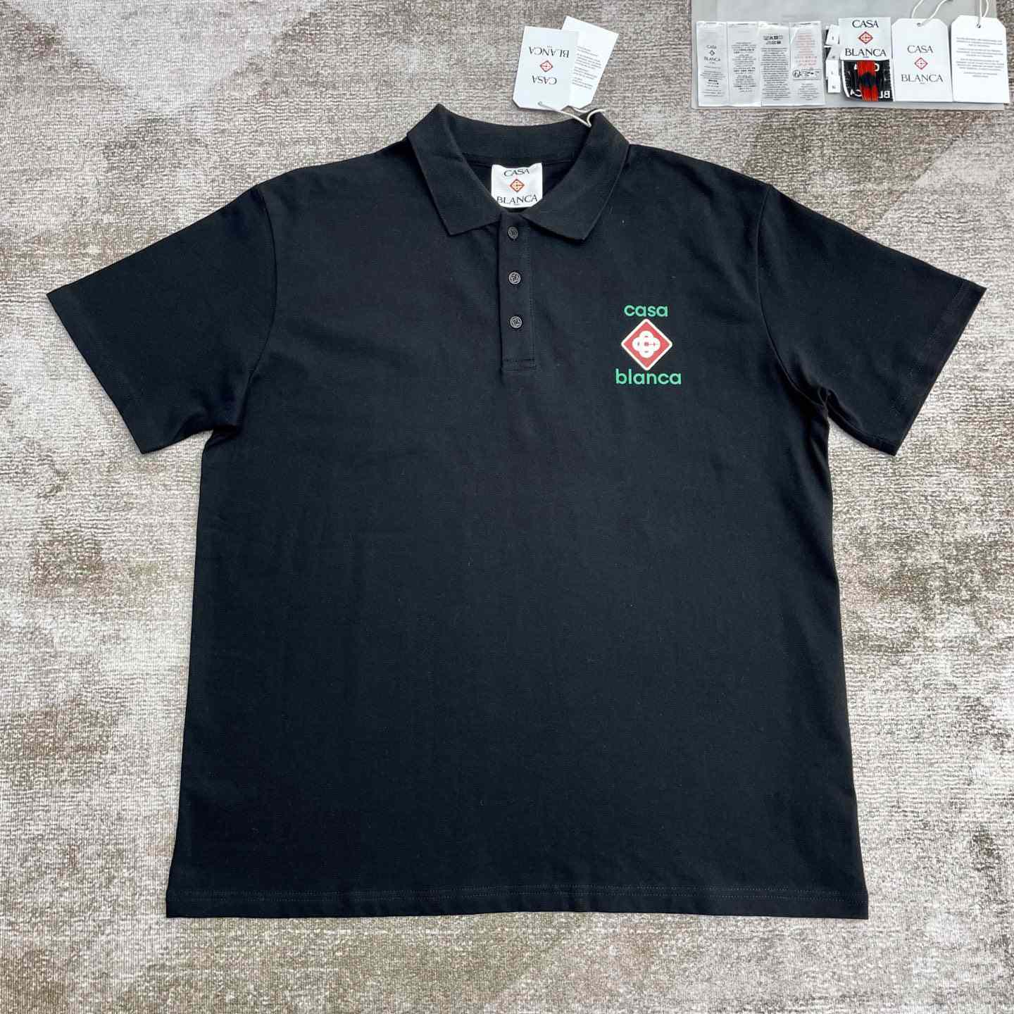 Casablanca Logo Piqué Polo Shirt   c999 - DesignerGu
