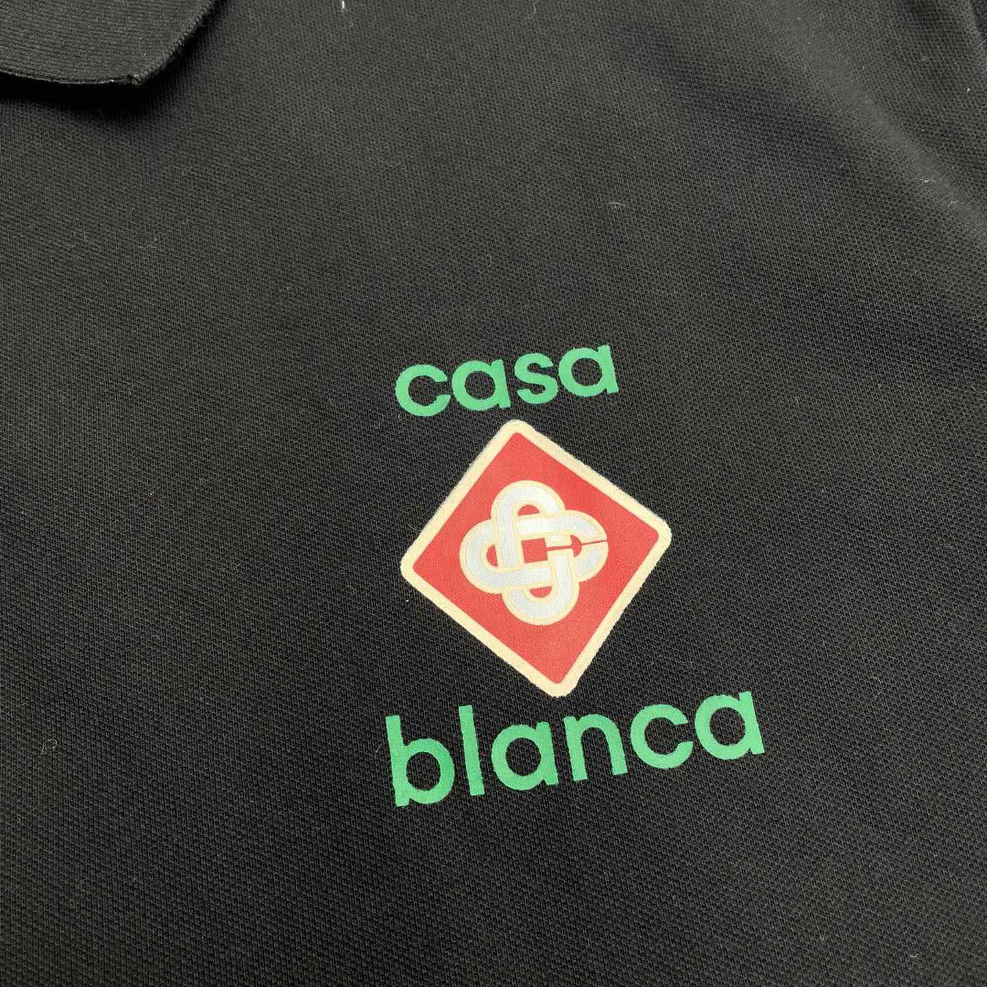Casablanca Logo Piqué Polo Shirt   c999 - DesignerGu