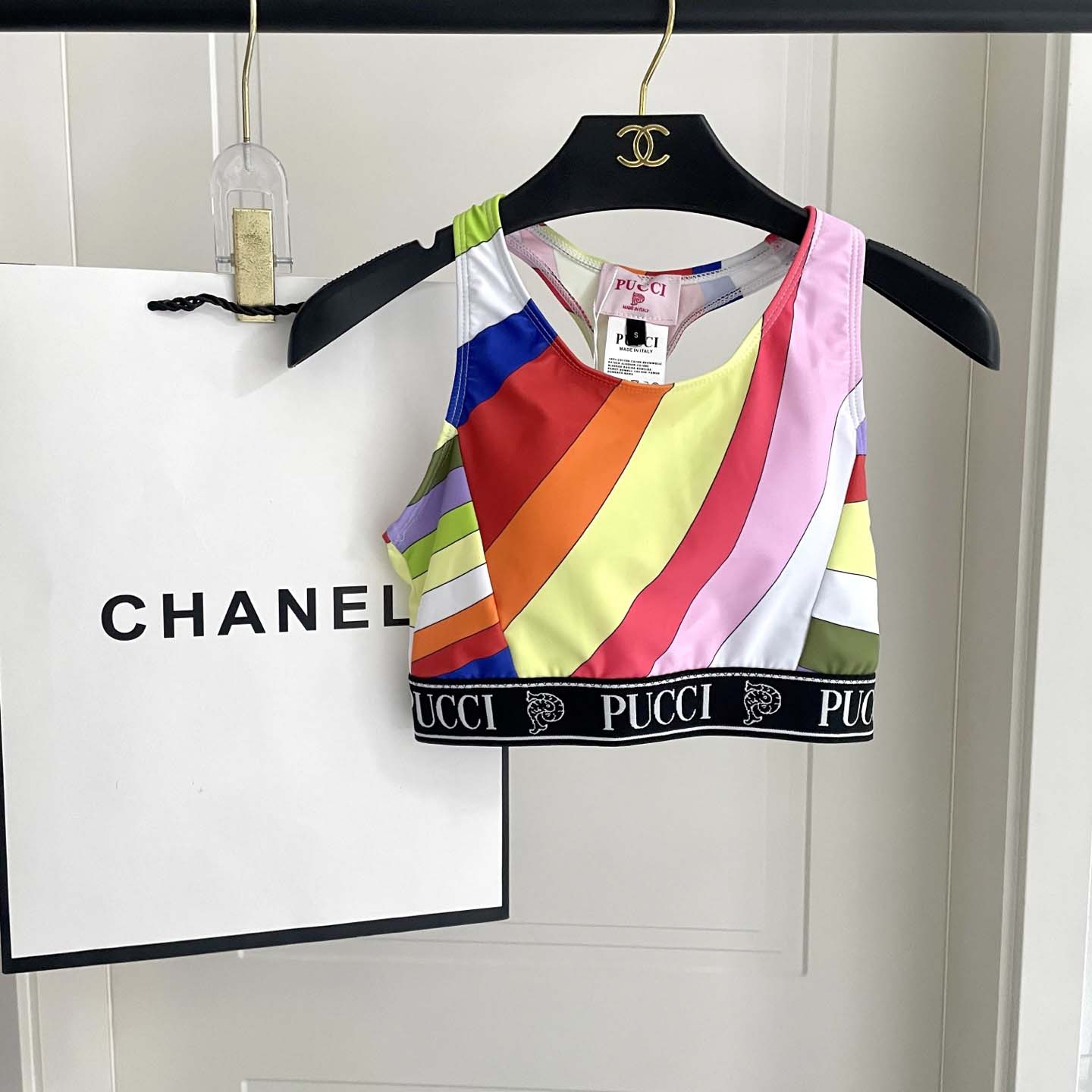 Pucci Iride-Print Crop Top And Leggings  - DesignerGu