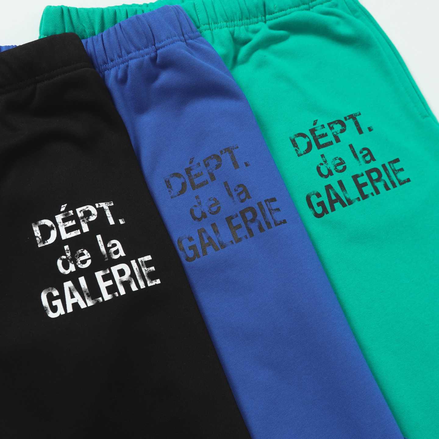 Gallery Dept. Flared Denim-Panelled Logo-Print Cotton-Jersey Sweatpants - DesignerGu