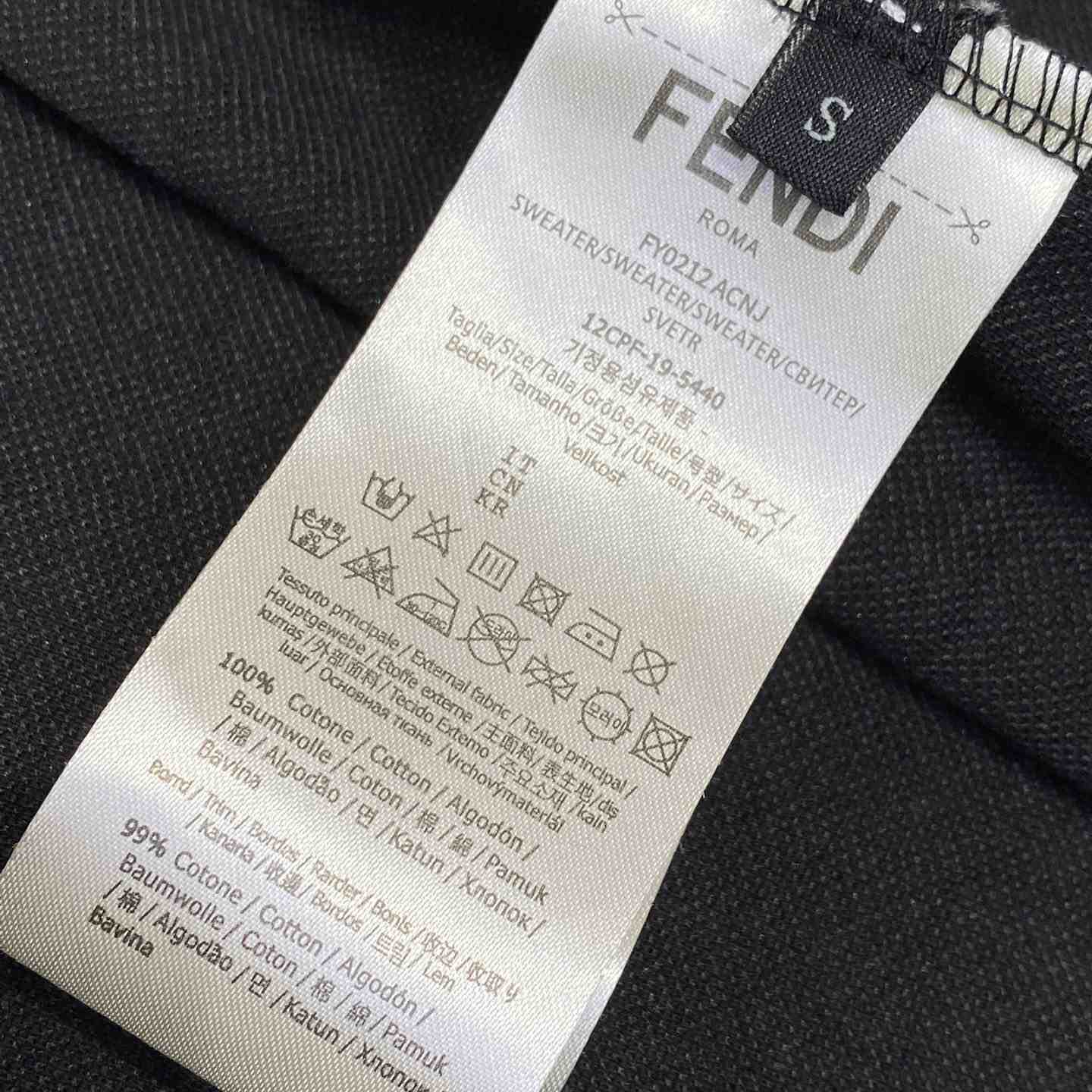 Fendi Black Jersey Polo Shirt - DesignerGu