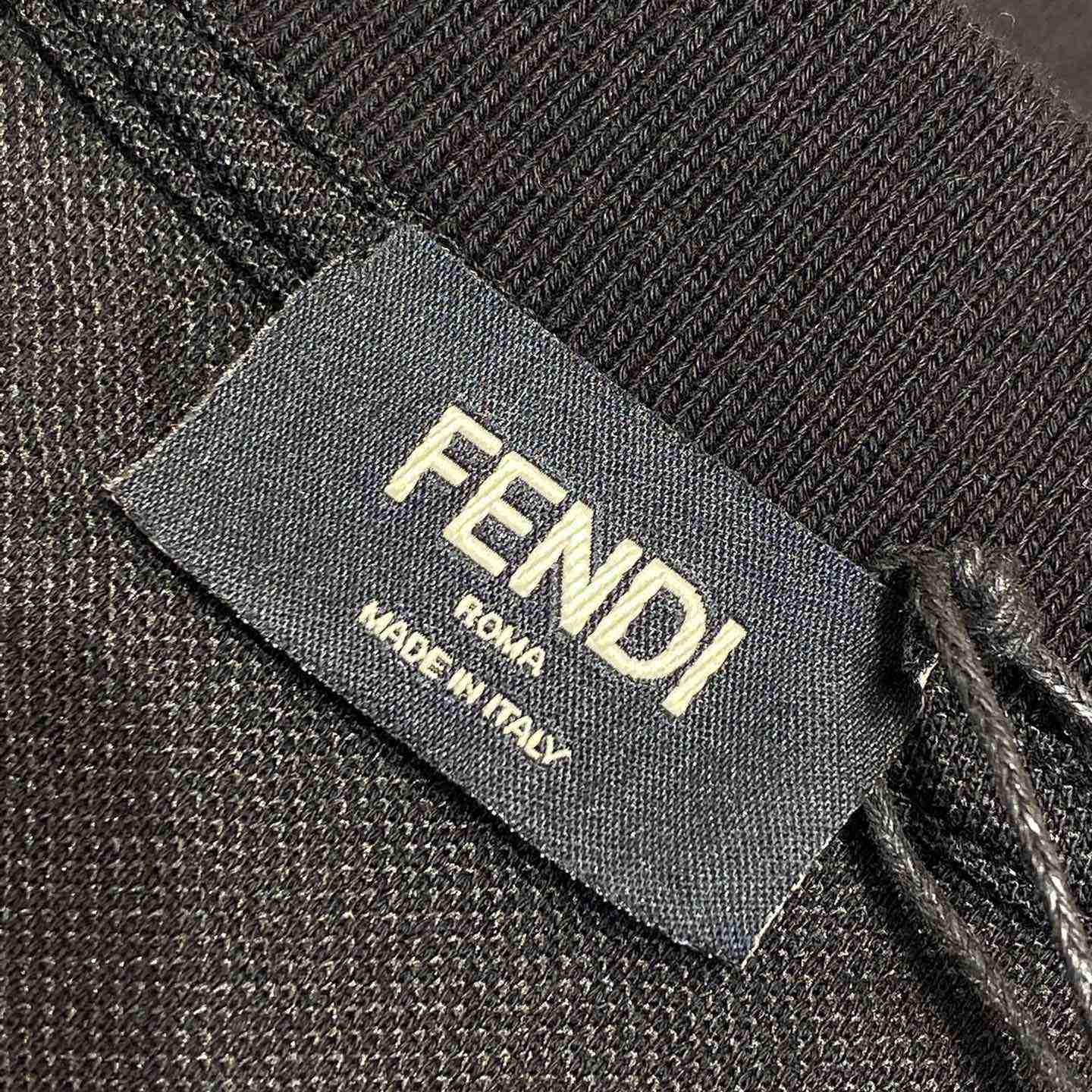 Fendi Black Jersey Polo Shirt - DesignerGu
