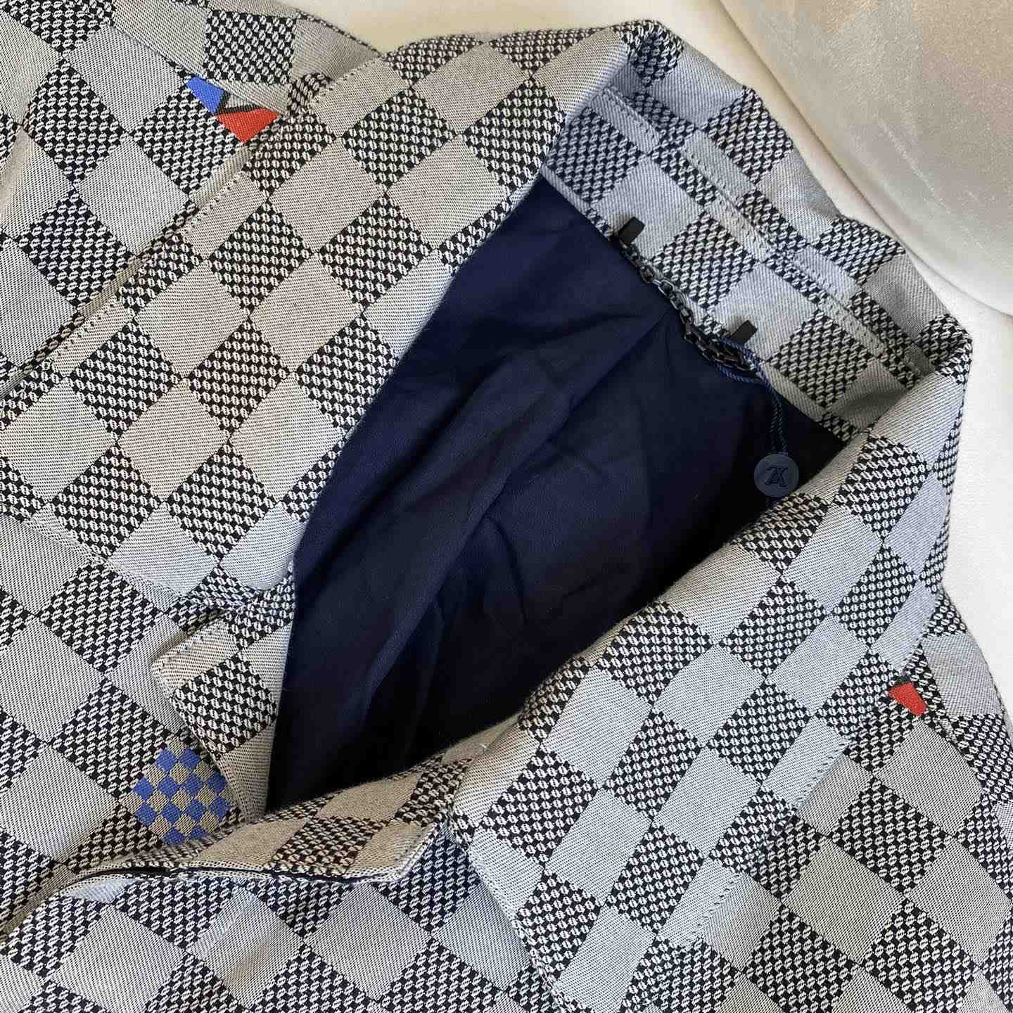 Louis Vuitton Damier Open Collar Cotton Overshirt  1AFVN5 - DesignerGu