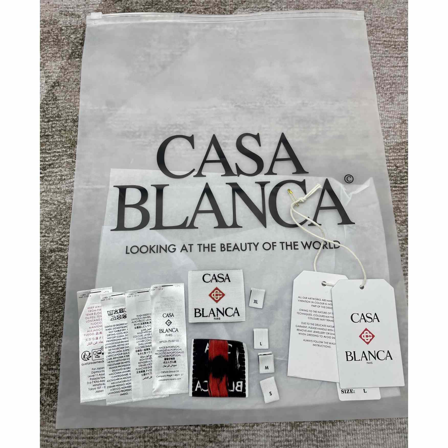 Casablanca White Greek Temple Applique Jersey T-Shirt   C978 - DesignerGu