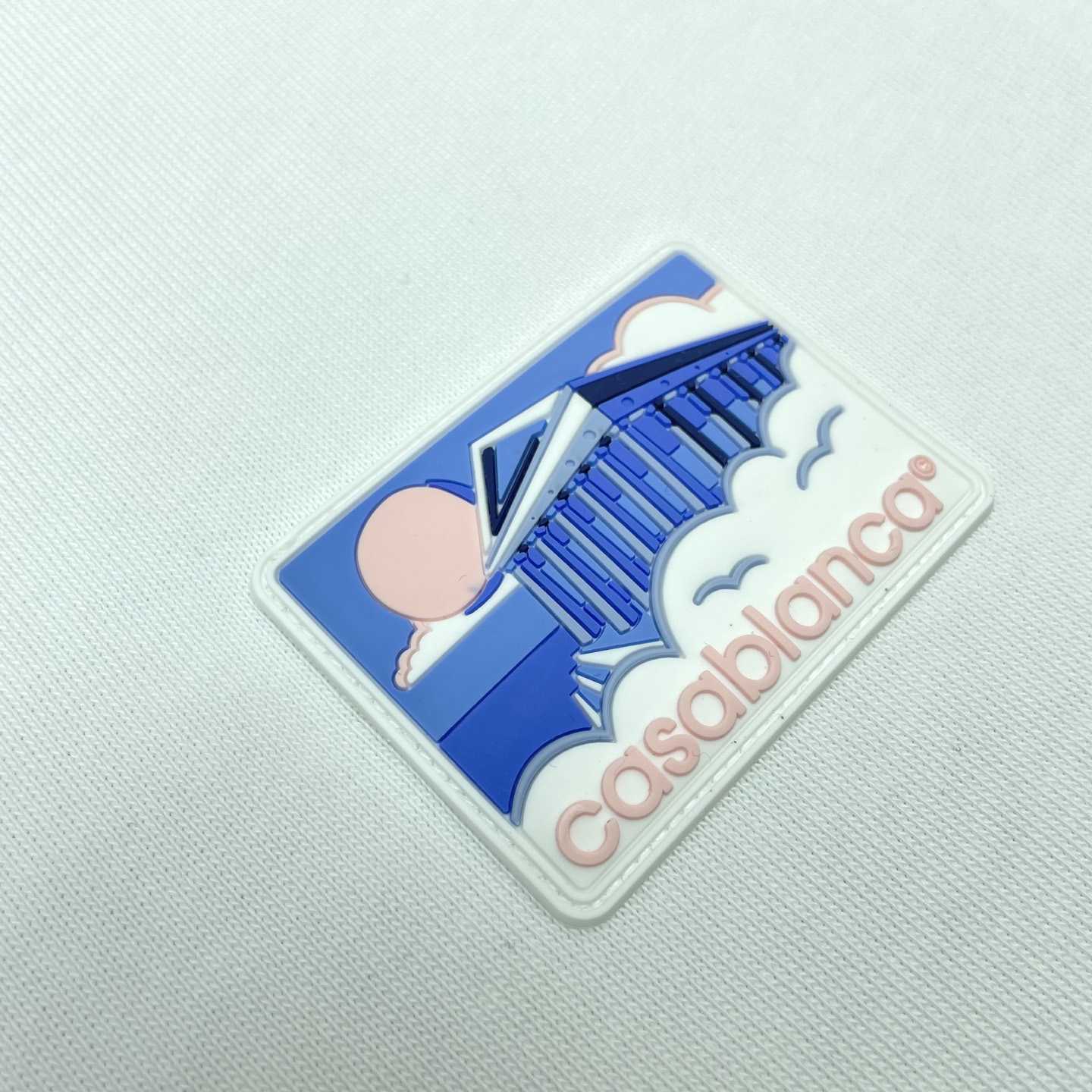 Casablanca White Greek Temple Applique Jersey T-Shirt   C978 - DesignerGu