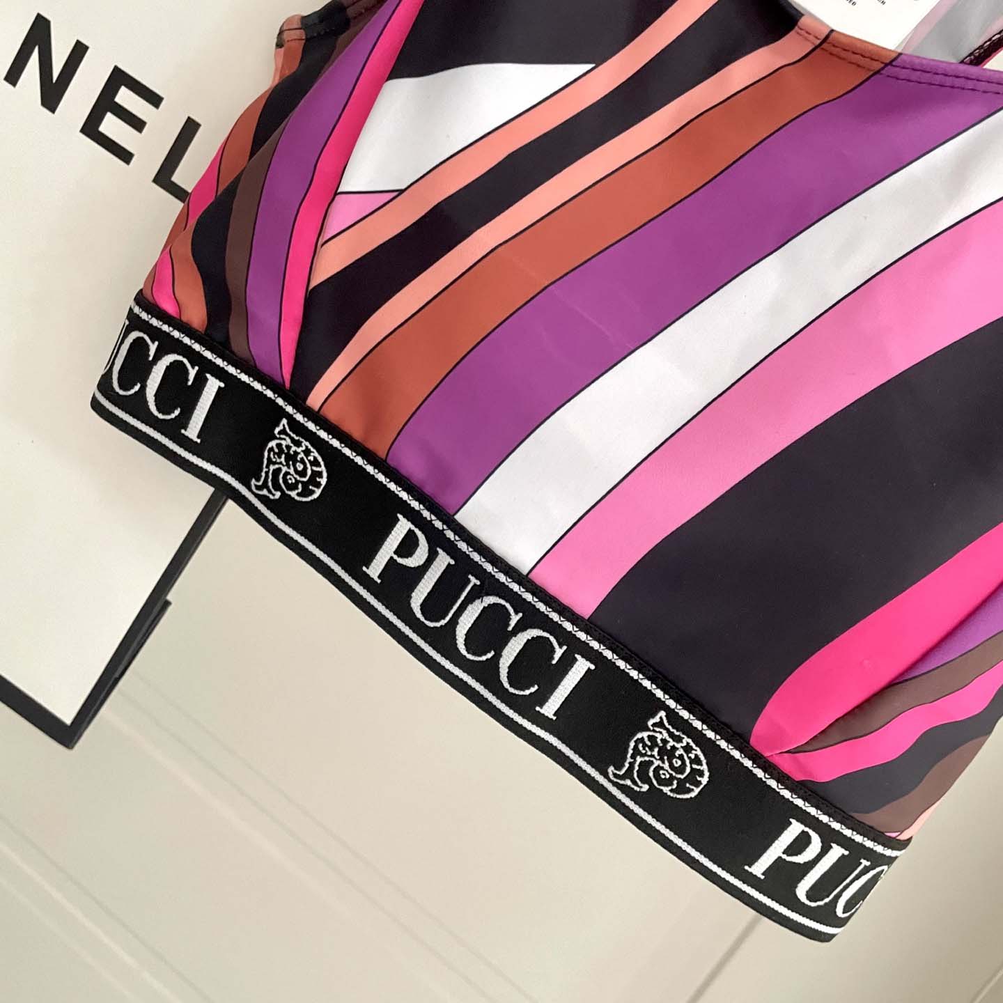 Pucci Iride-Print Crop Top And Leggings  - DesignerGu