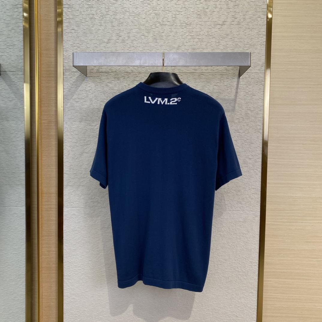 Louis Vuitton Short-Sleeved Cotton Crewneck   - DesignerGu