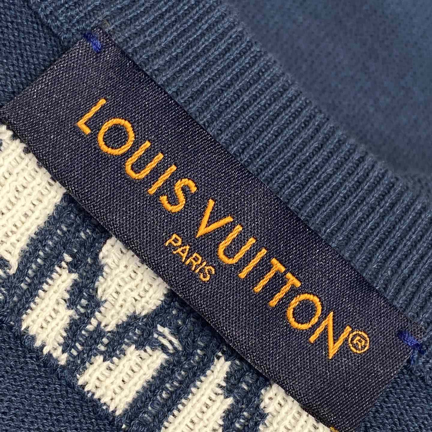 Louis Vuitton Short-Sleeved Cotton Crewneck   - DesignerGu