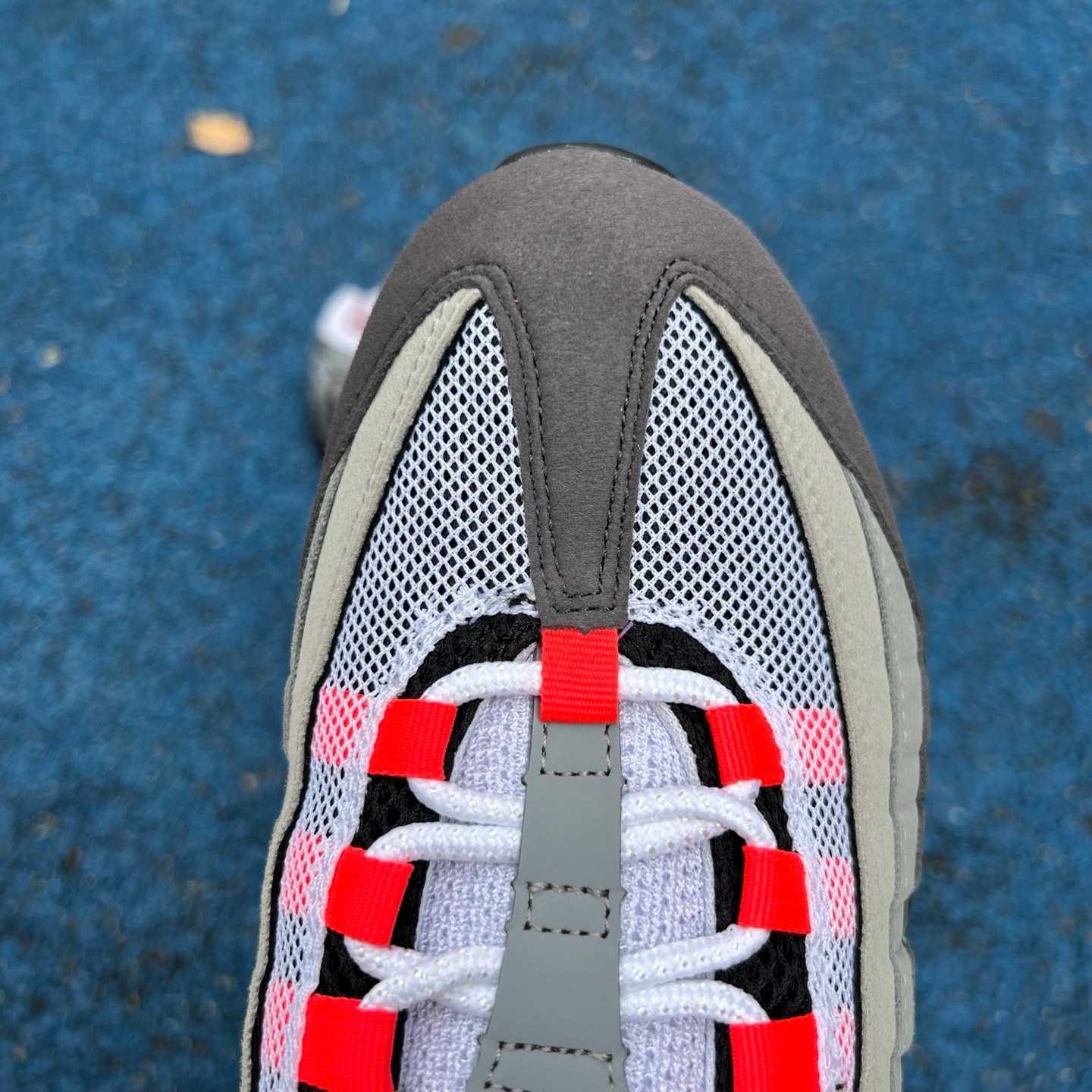 Nike Air Max 95 'White & Solar Red & Granite'   AT28 - DesignerGu