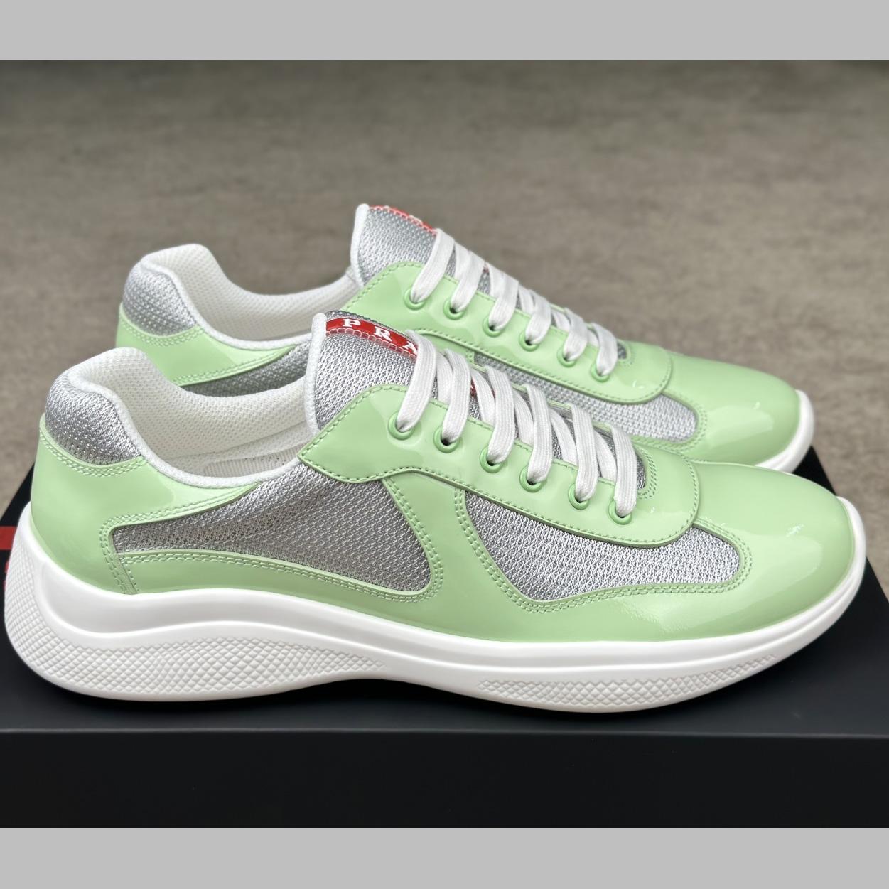 Prada Patent Leather And Technical fabric Prada America's Cup Sneakers - DesignerGu