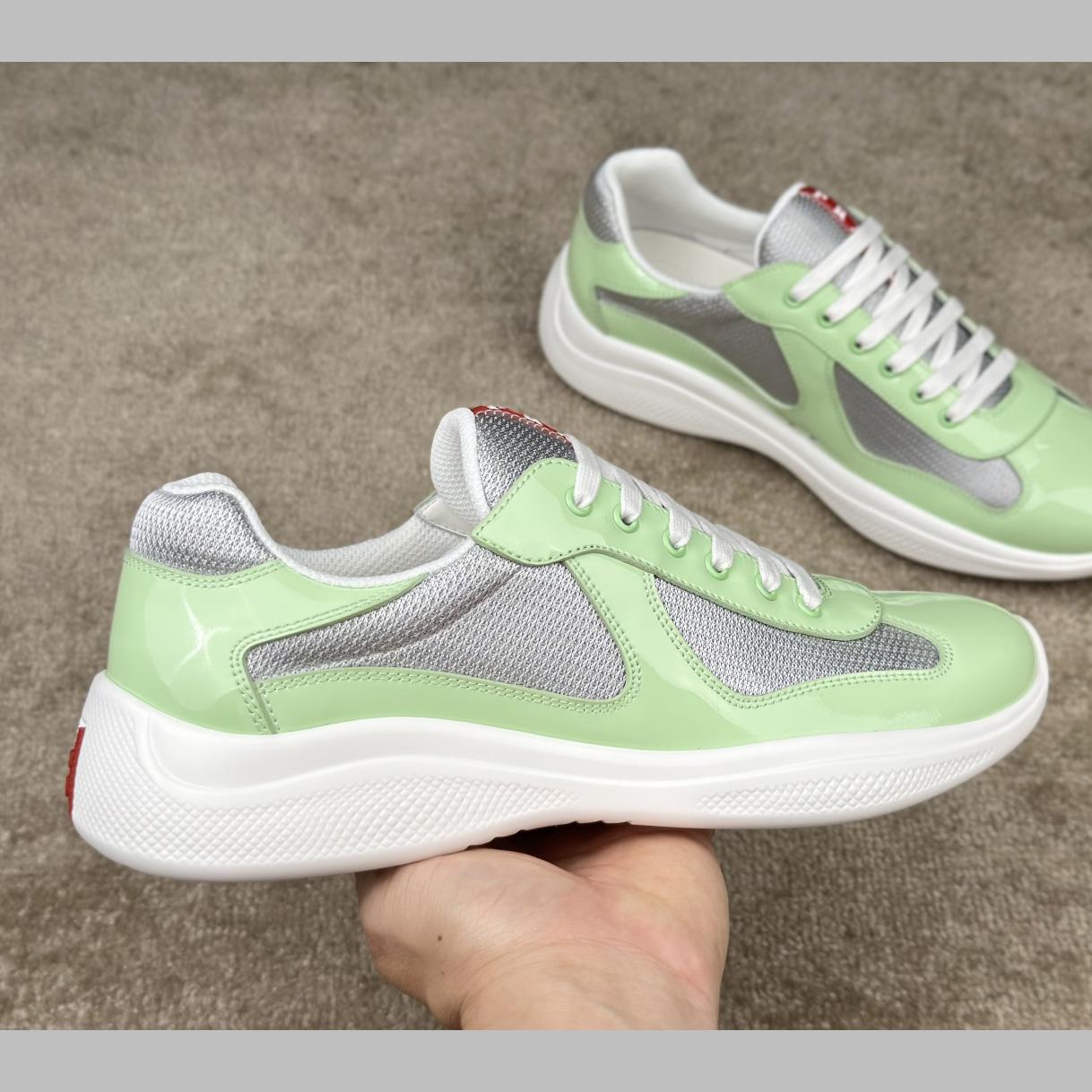 Prada Patent Leather And Technical fabric Prada America's Cup Sneakers - DesignerGu