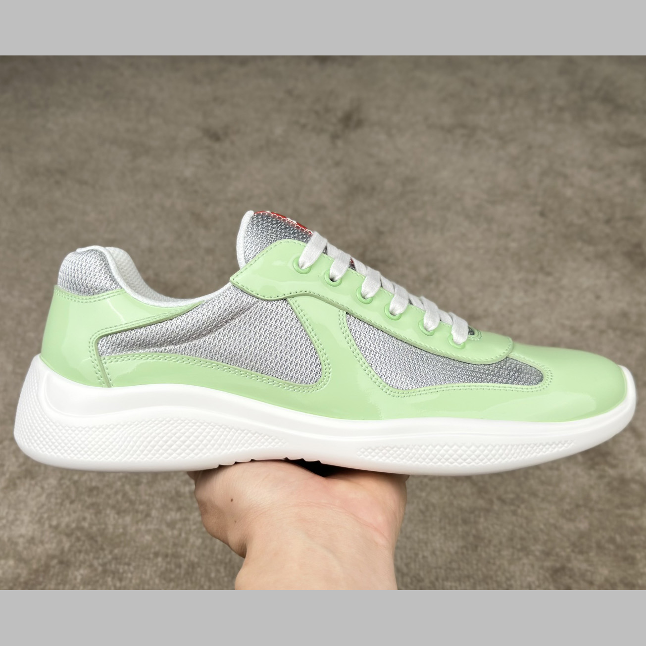 Prada Patent Leather And Technical fabric Prada America's Cup Sneakers - DesignerGu
