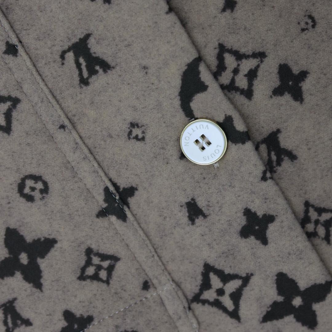 Louis Vuitton Monogram Double Face Wool, Silk And Cashmere-Blend Overshirt  1AFYF5 - DesignerGu