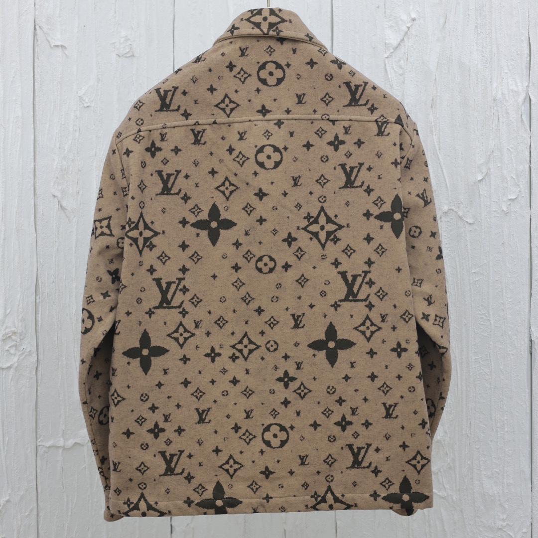 Louis Vuitton Monogram Double Face Wool, Silk And Cashmere-Blend Overshirt  1AFYF5 - DesignerGu