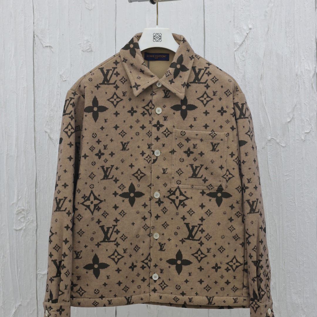 Louis Vuitton Monogram Double Face Wool, Silk And Cashmere-Blend Overshirt  1AFYF5 - DesignerGu