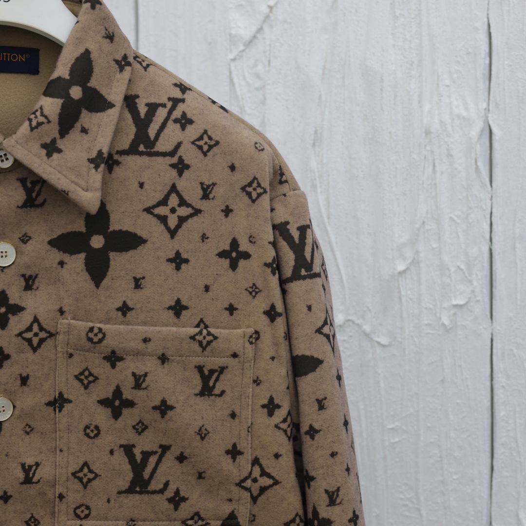 Louis Vuitton Monogram Double Face Wool, Silk And Cashmere-Blend Overshirt  1AFYF5 - DesignerGu