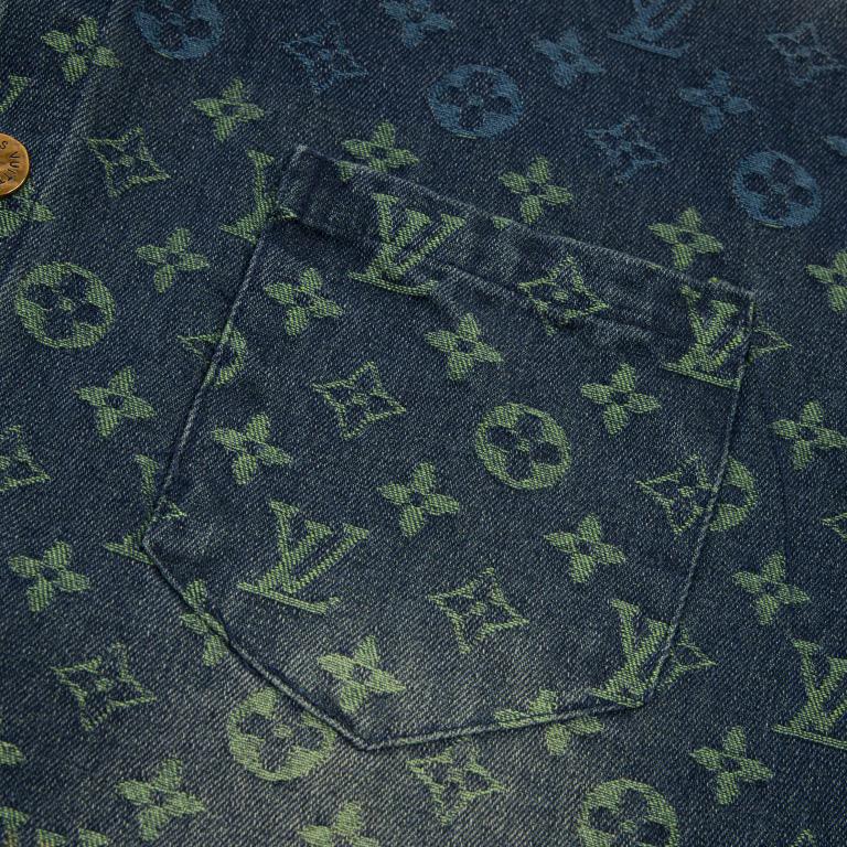 Louis Vuitton Rainbow Monogram Short-Sleeved Denim Shirt - DesignerGu