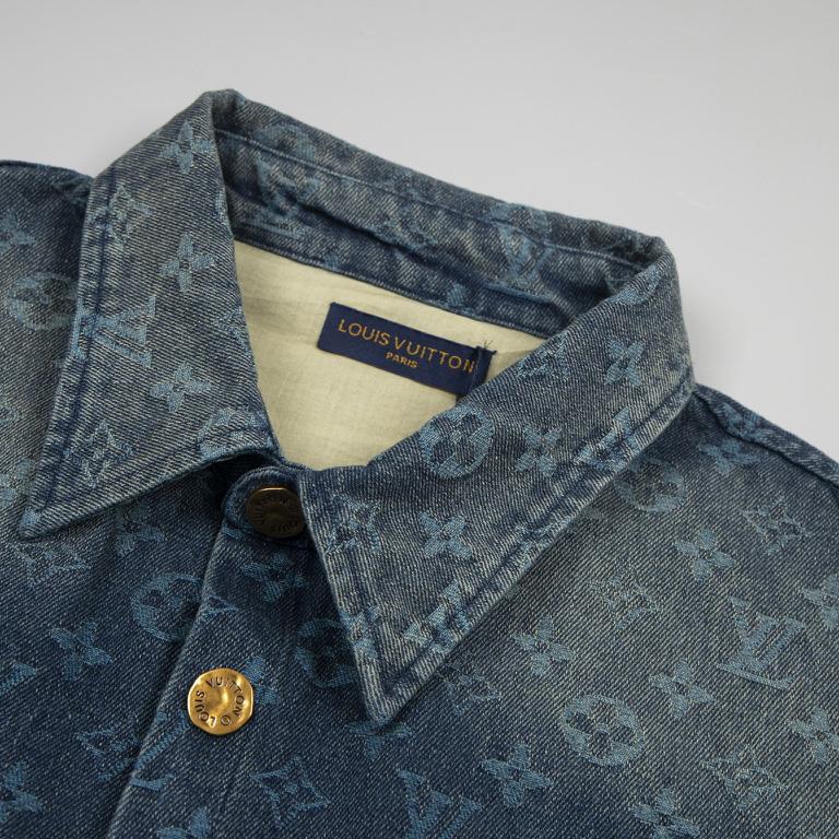 Louis Vuitton Rainbow Monogram Short-Sleeved Denim Shirt - DesignerGu