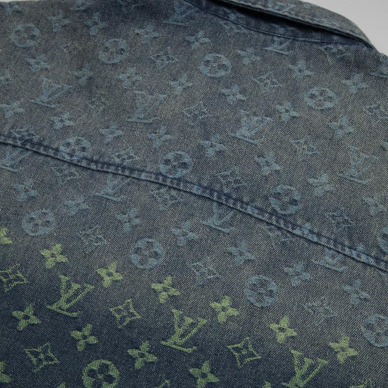 Louis Vuitton Rainbow Monogram Short-Sleeved Denim Shirt - DesignerGu