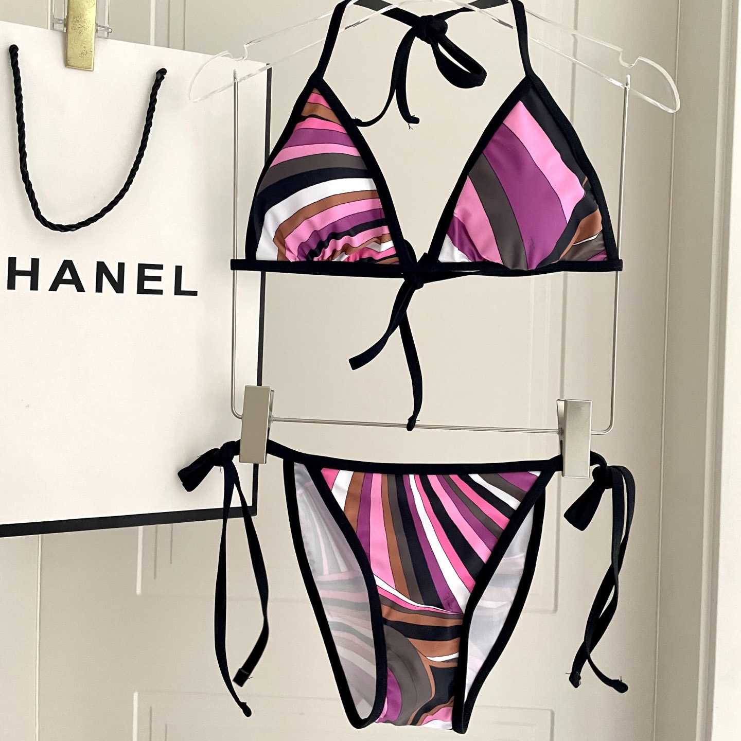 Pucci Iride-Print Bikini Top And Bikini Briefs - DesignerGu