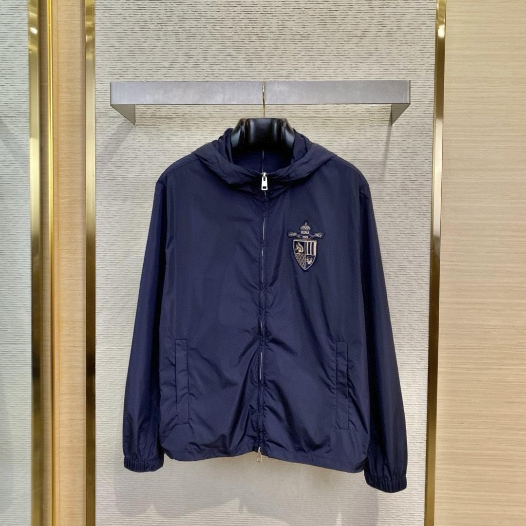 Fendi Blue Technical Fabric Blouson - DesignerGu