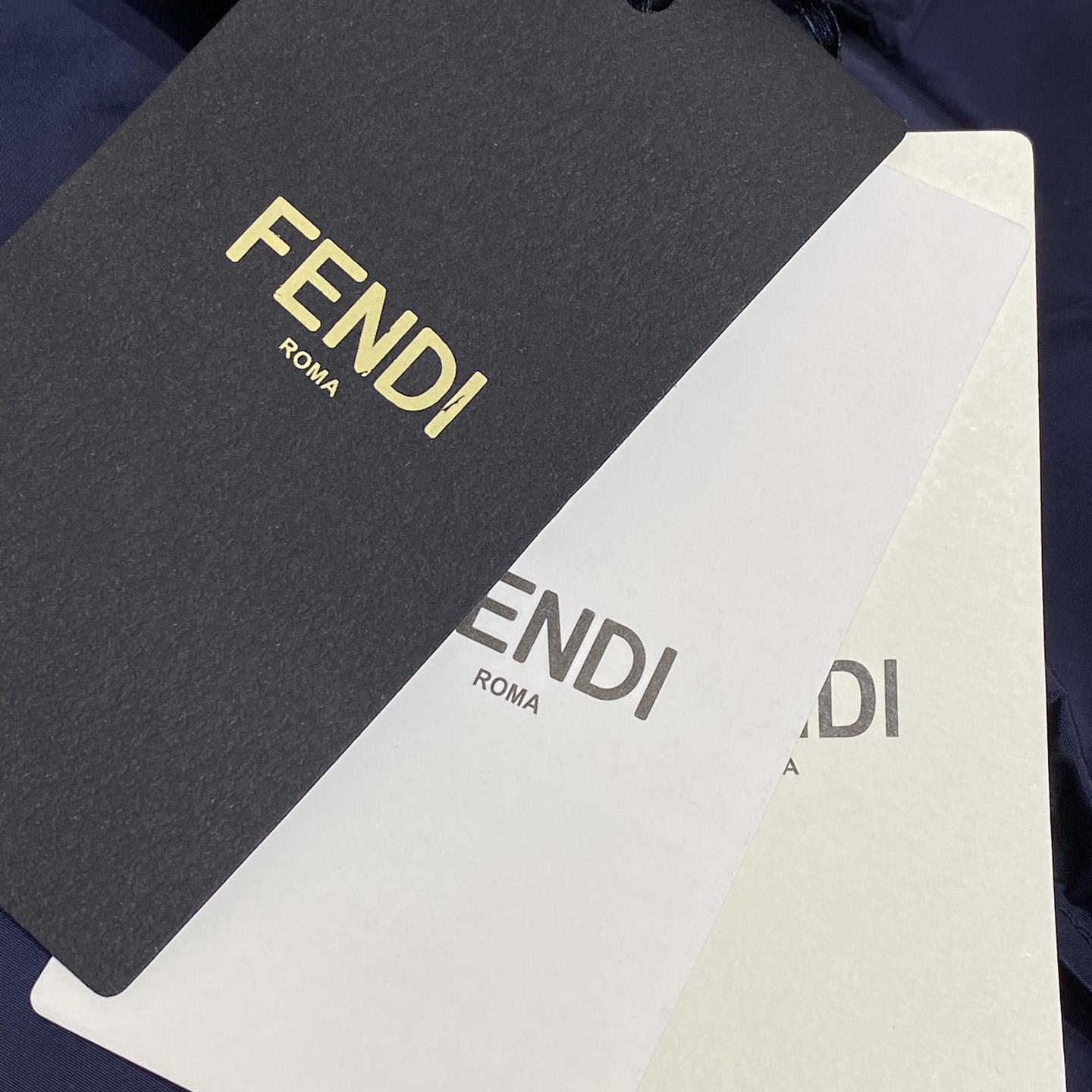 Fendi Blue Technical Fabric Blouson - DesignerGu