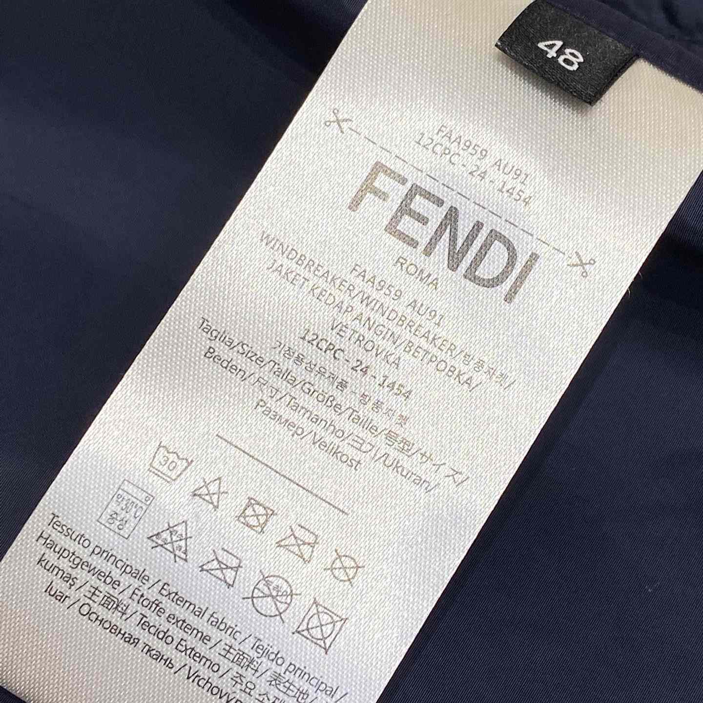 Fendi Blue Technical Fabric Blouson - DesignerGu