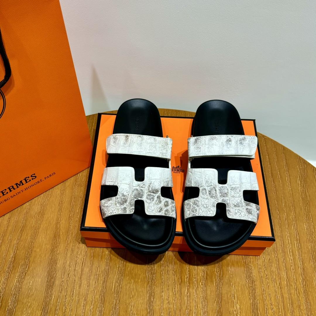 Hermes Chypre Sandal （Genuine crocodile skin） - DesignerGu