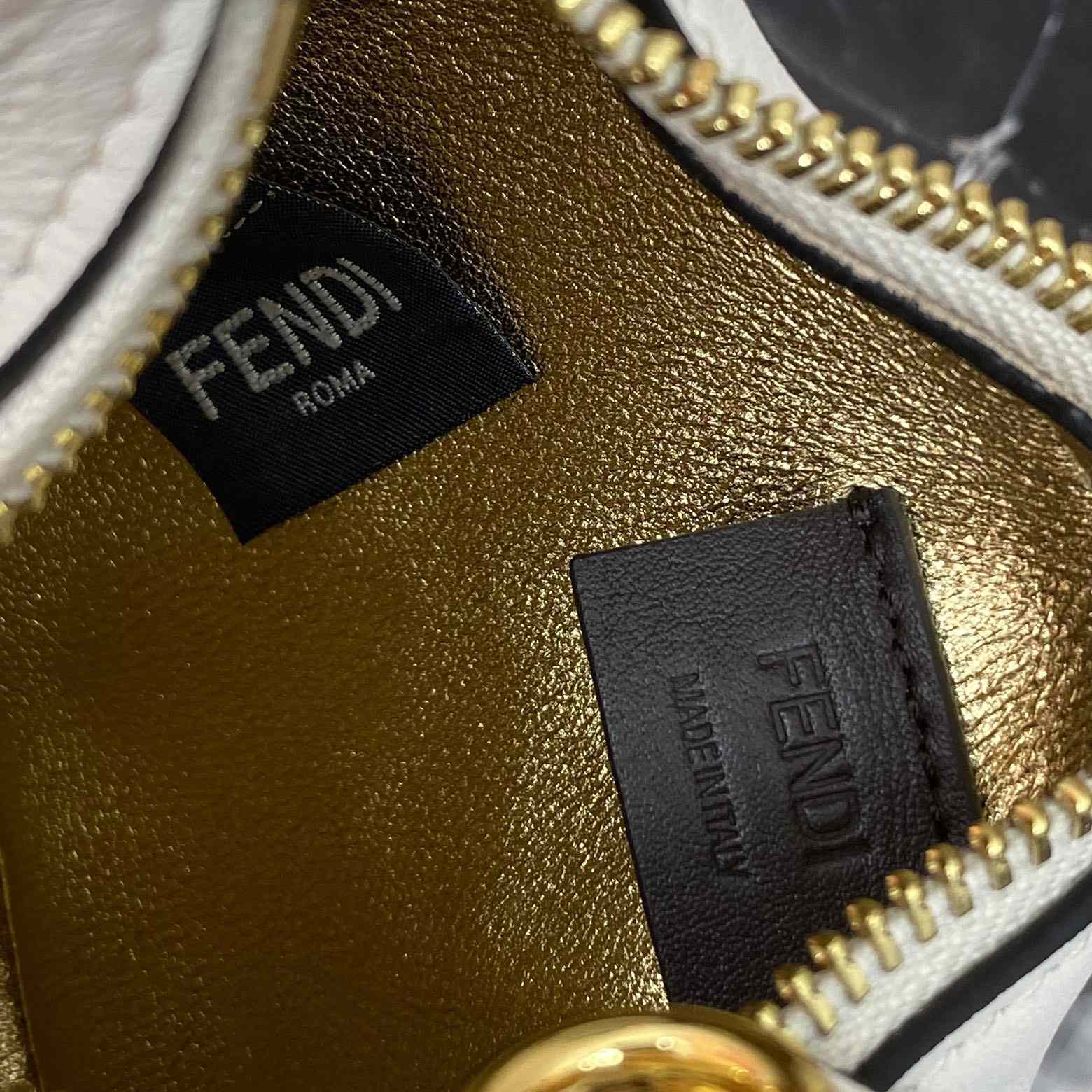 Fendi Fendigraphy Mini White Leather Mini Bag - DesignerGu