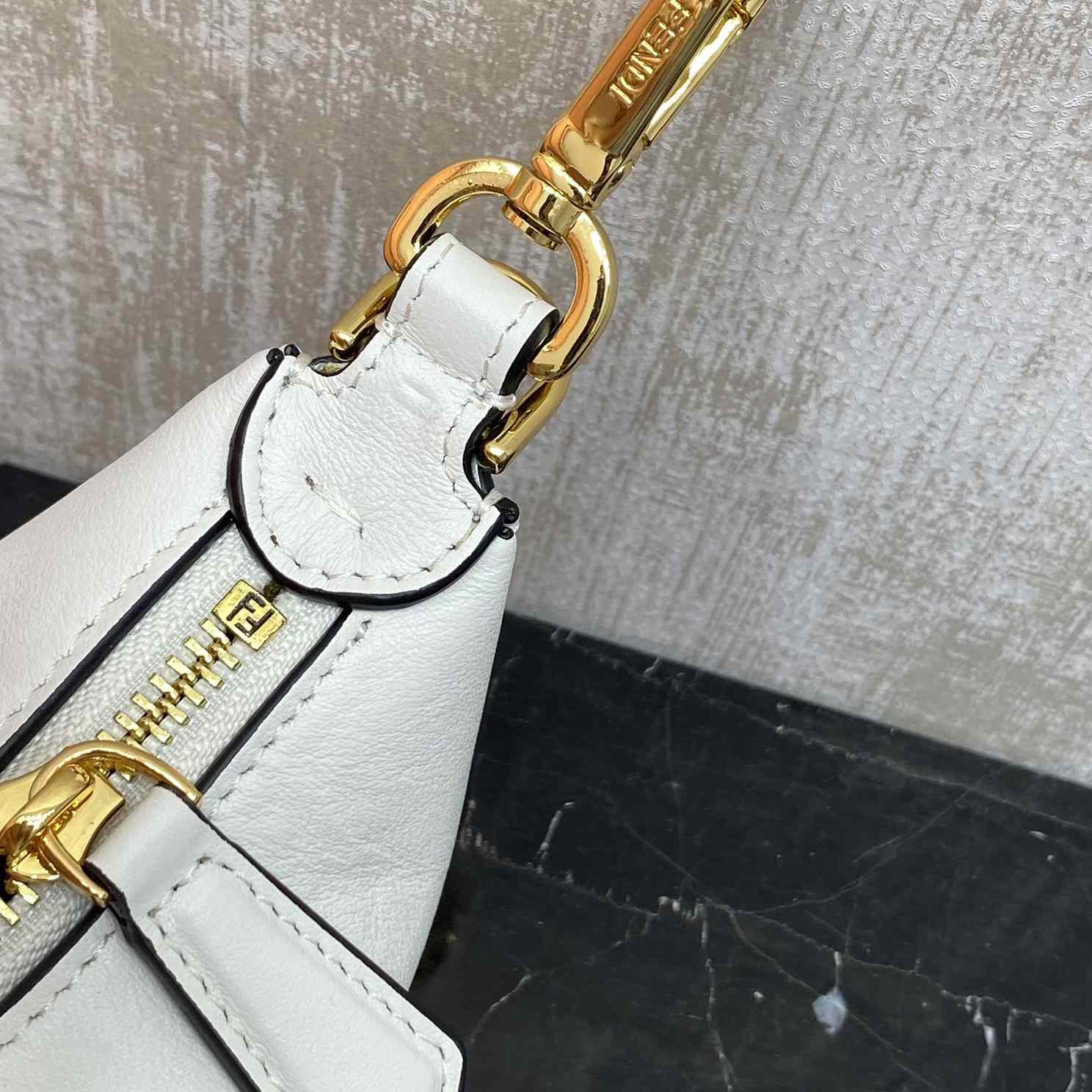 Fendi Fendigraphy Mini White Leather Mini Bag - DesignerGu