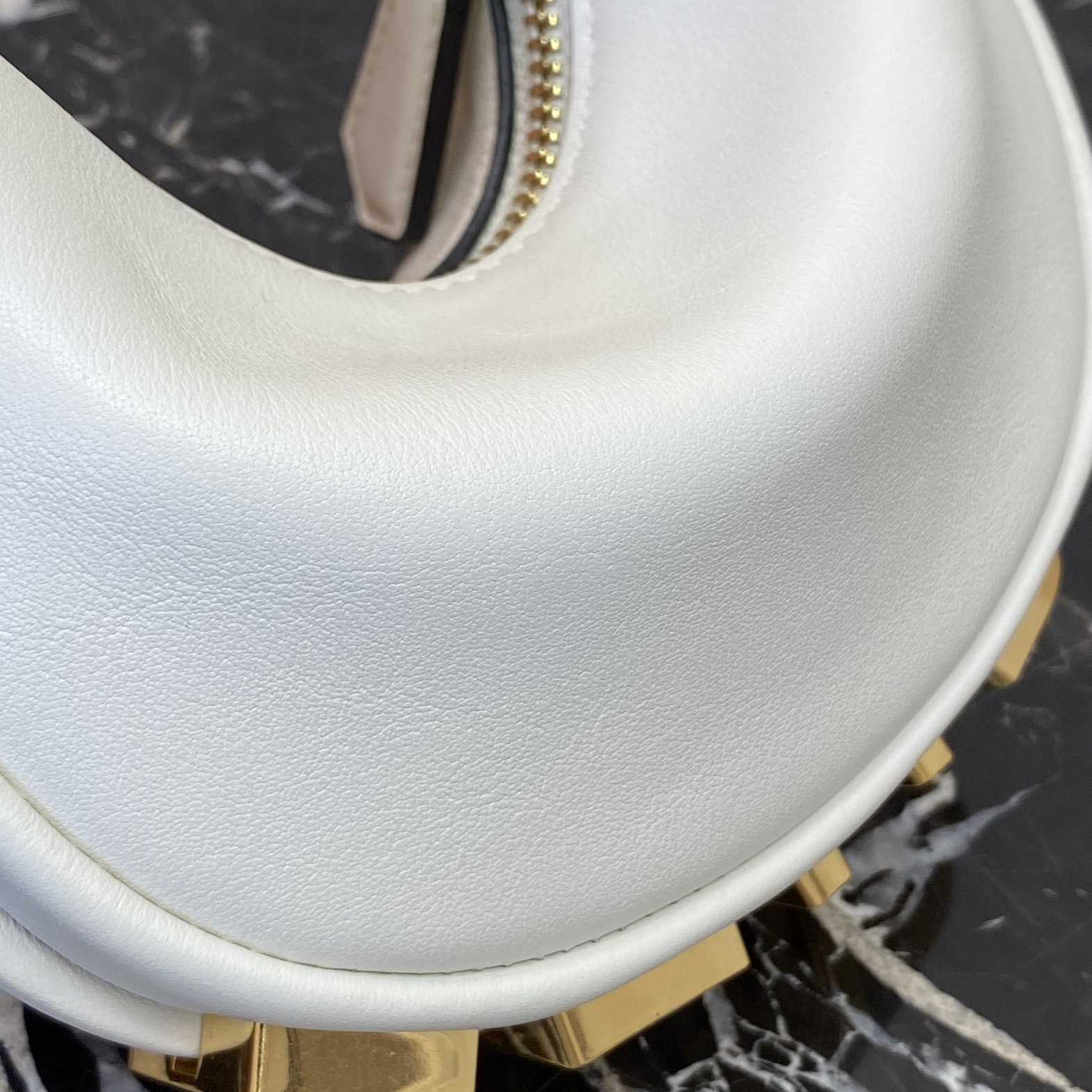 Fendi Fendigraphy Mini White Leather Mini Bag - DesignerGu