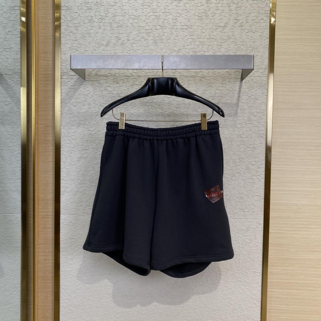 Balenciaga Taped Balenciaga Back Shorts In Faded Black - DesignerGu