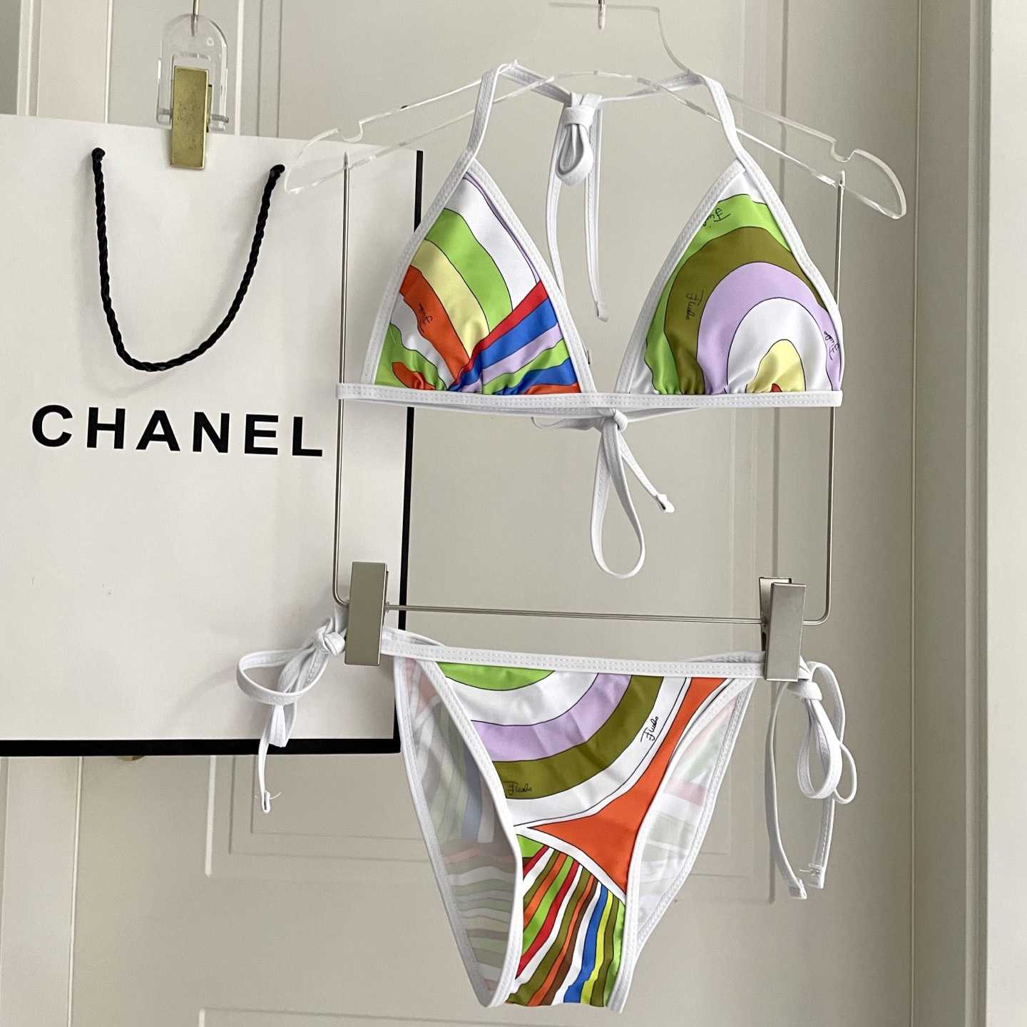 Pucci Iride-Print Bikini Top And Bikini Briefs - DesignerGu